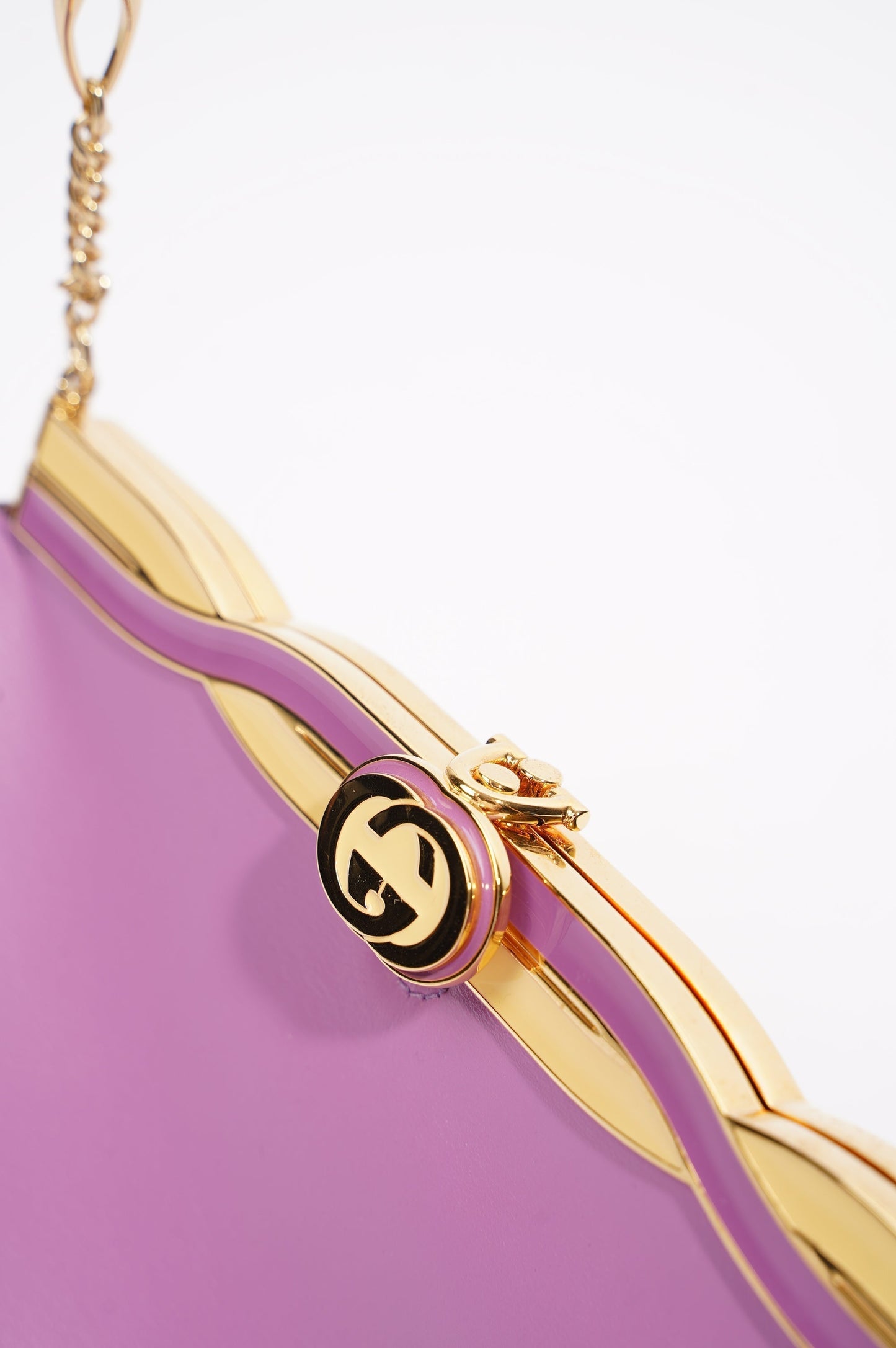 Gucci Womens Broadway Evening Bag Lilac