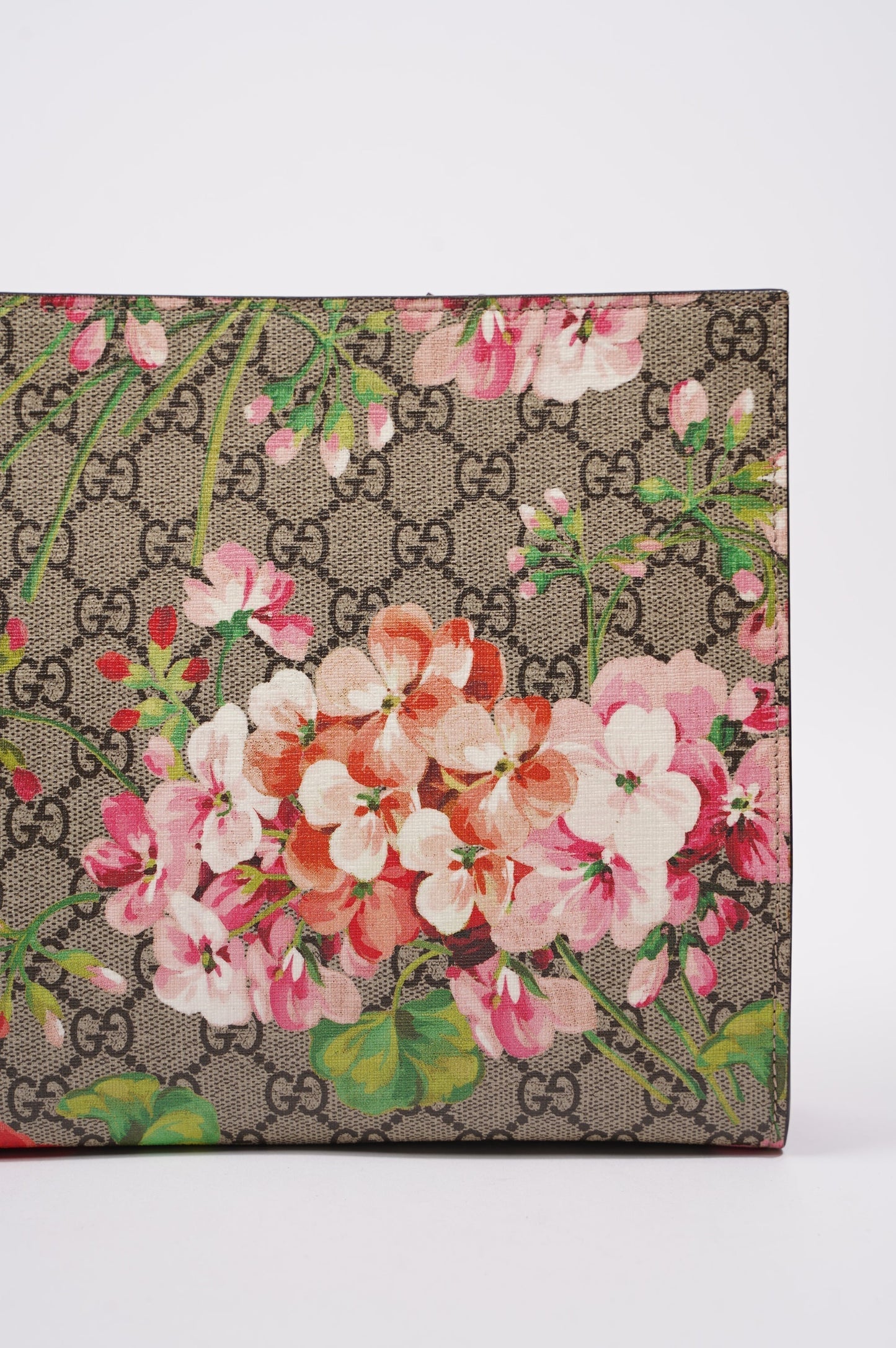Gucci Womens GG Blooms Cosmetic Case Floral Print Canvas Large