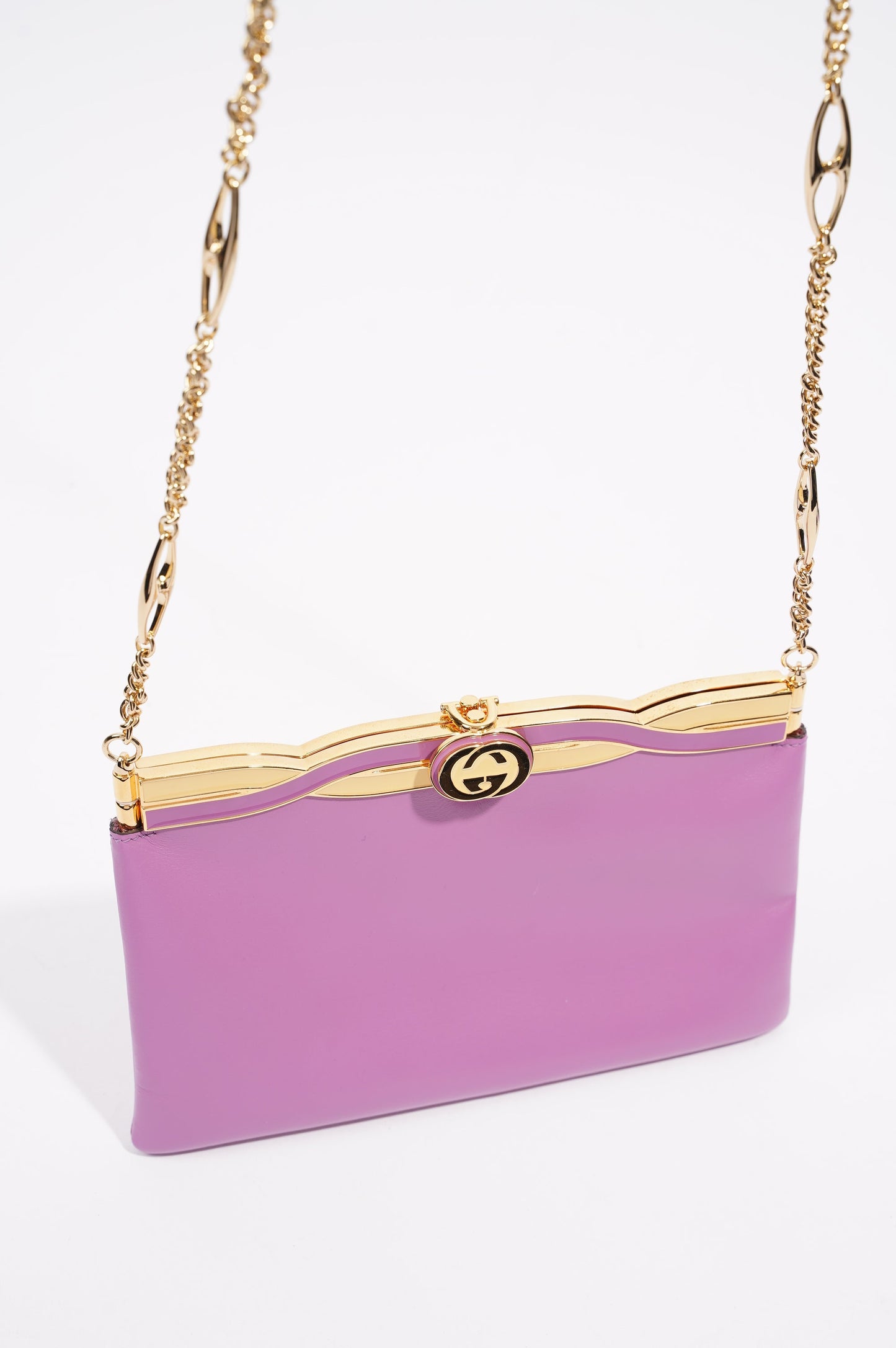 Gucci Womens Broadway Evening Bag Lilac