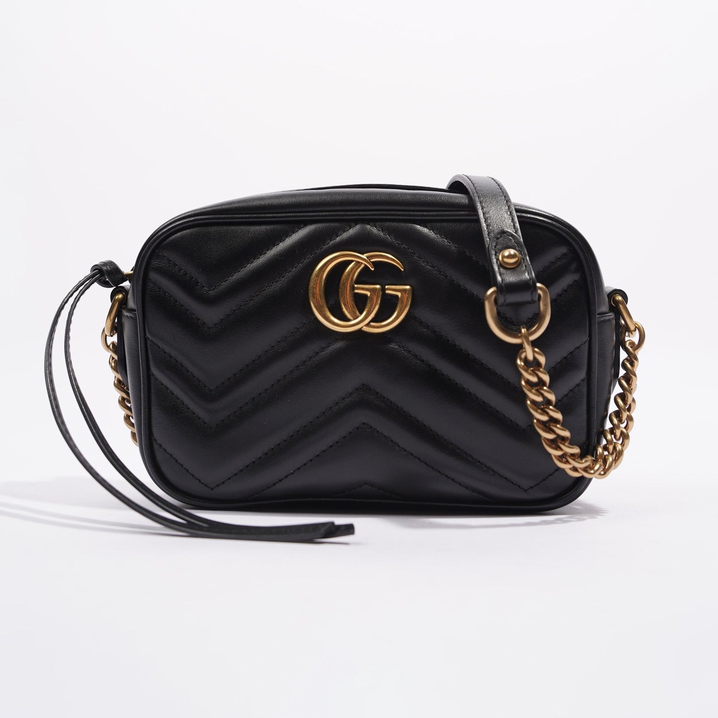 Gucci Womens Marmont Zip Black / Gold Mini