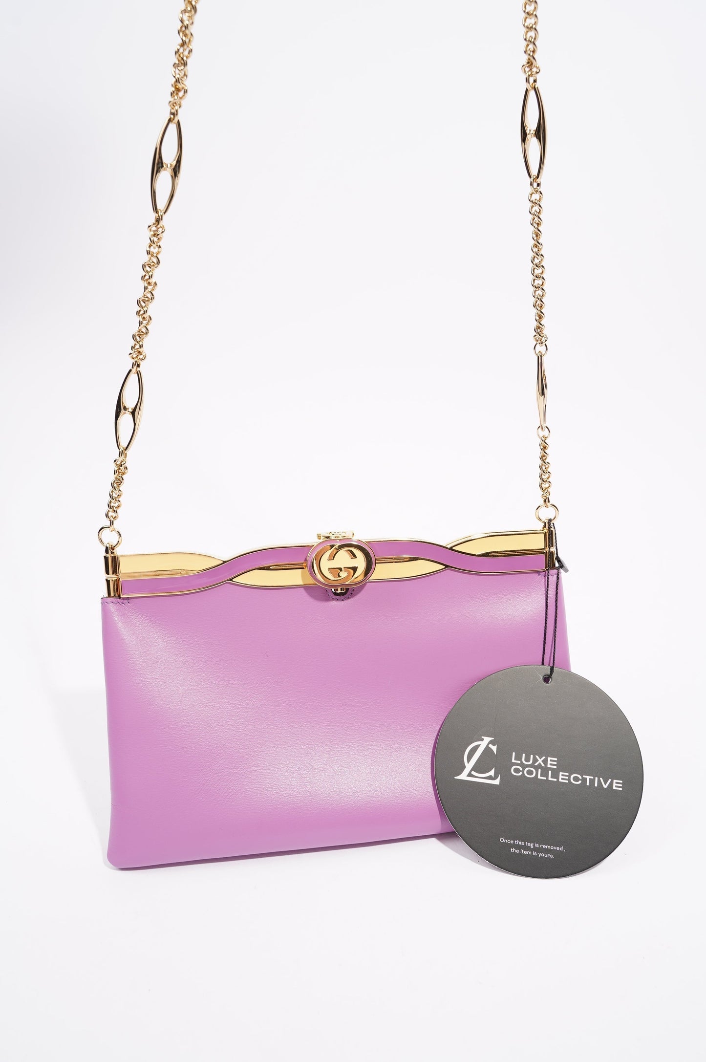 Gucci Womens Broadway Evening Bag Lilac