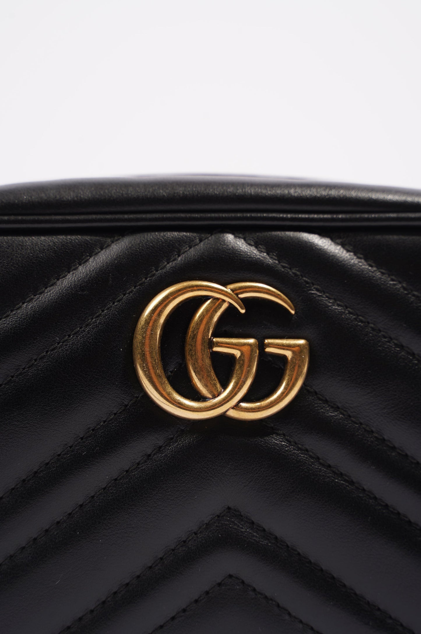 Gucci Womens Marmont Zip Black / Gold Mini