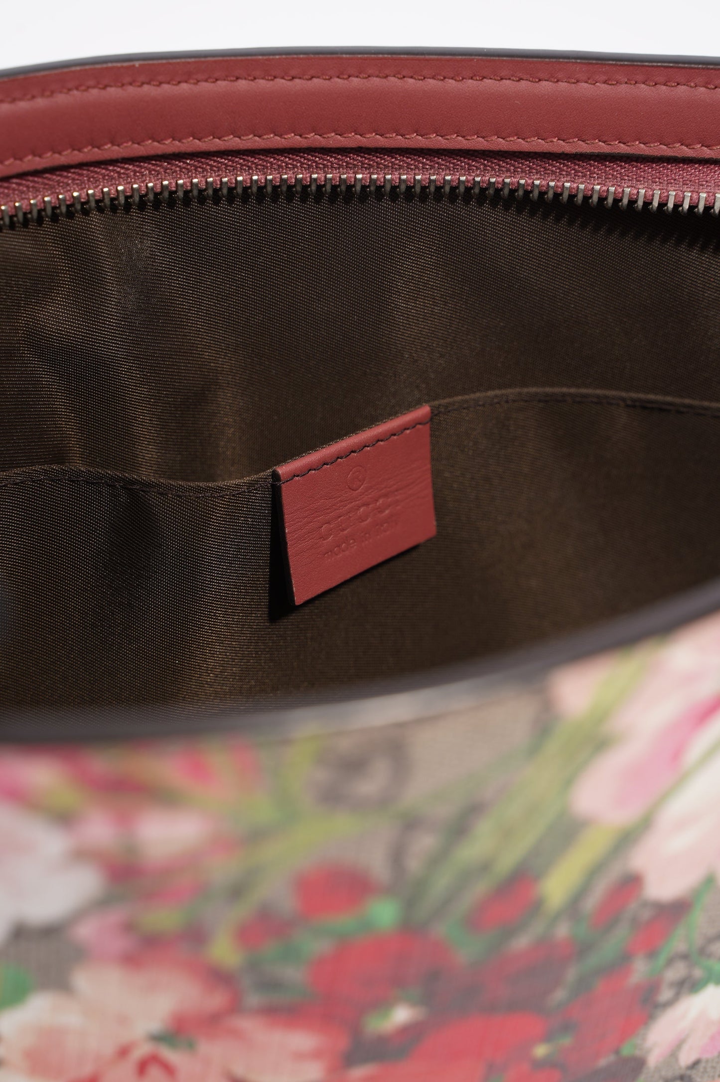 Gucci Womens GG Blooms Cosmetic Case Floral Print Canvas Large