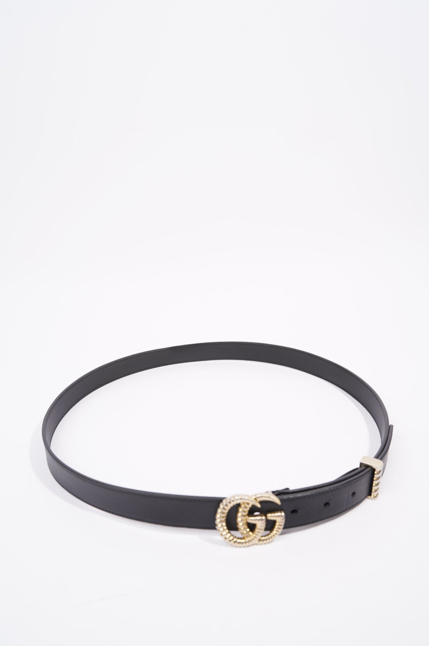 Gucci Womens Pearl Double G Belt Black 95-38