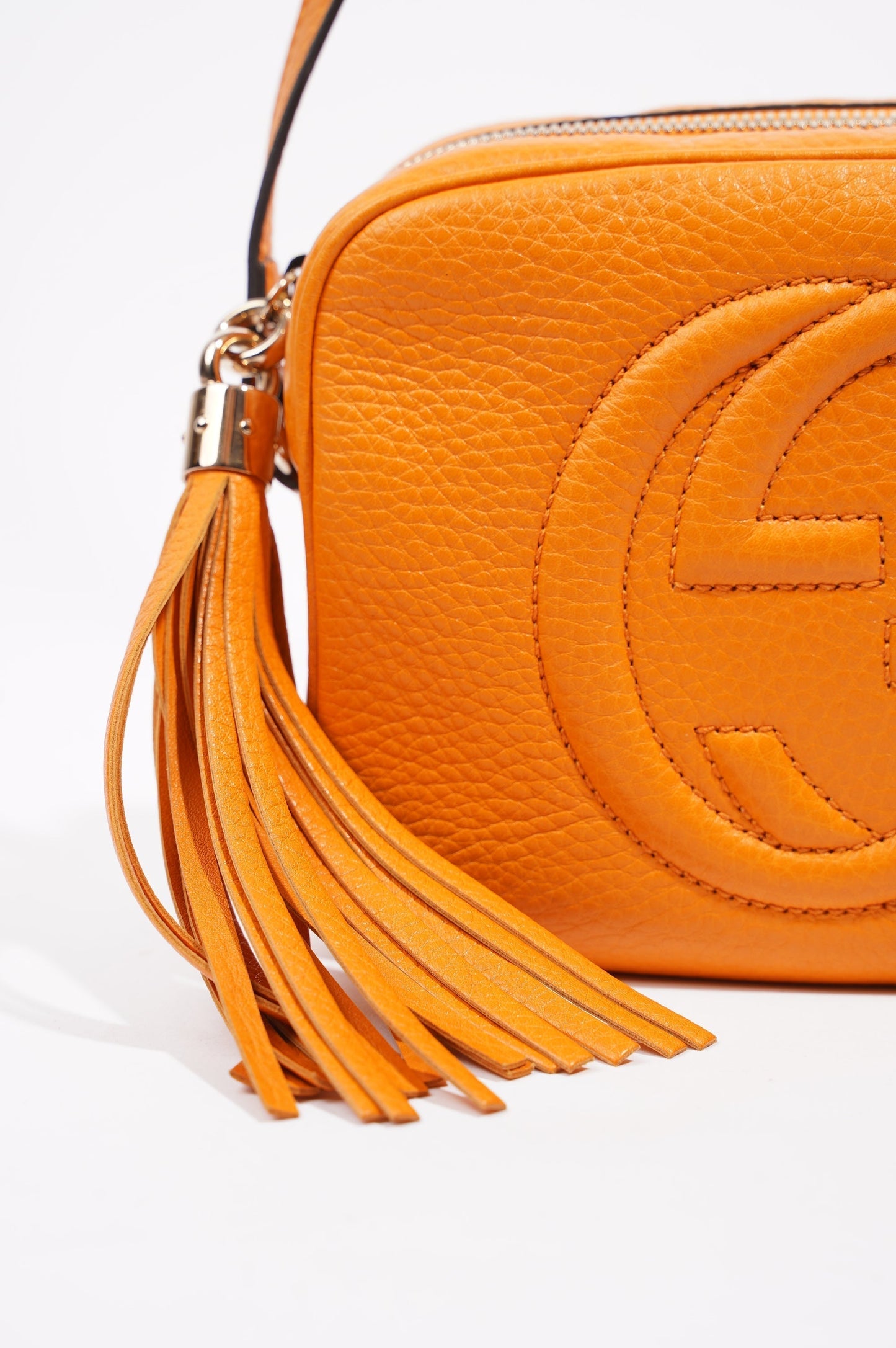 Gucci Womens Soho Disco Bag Orange Small