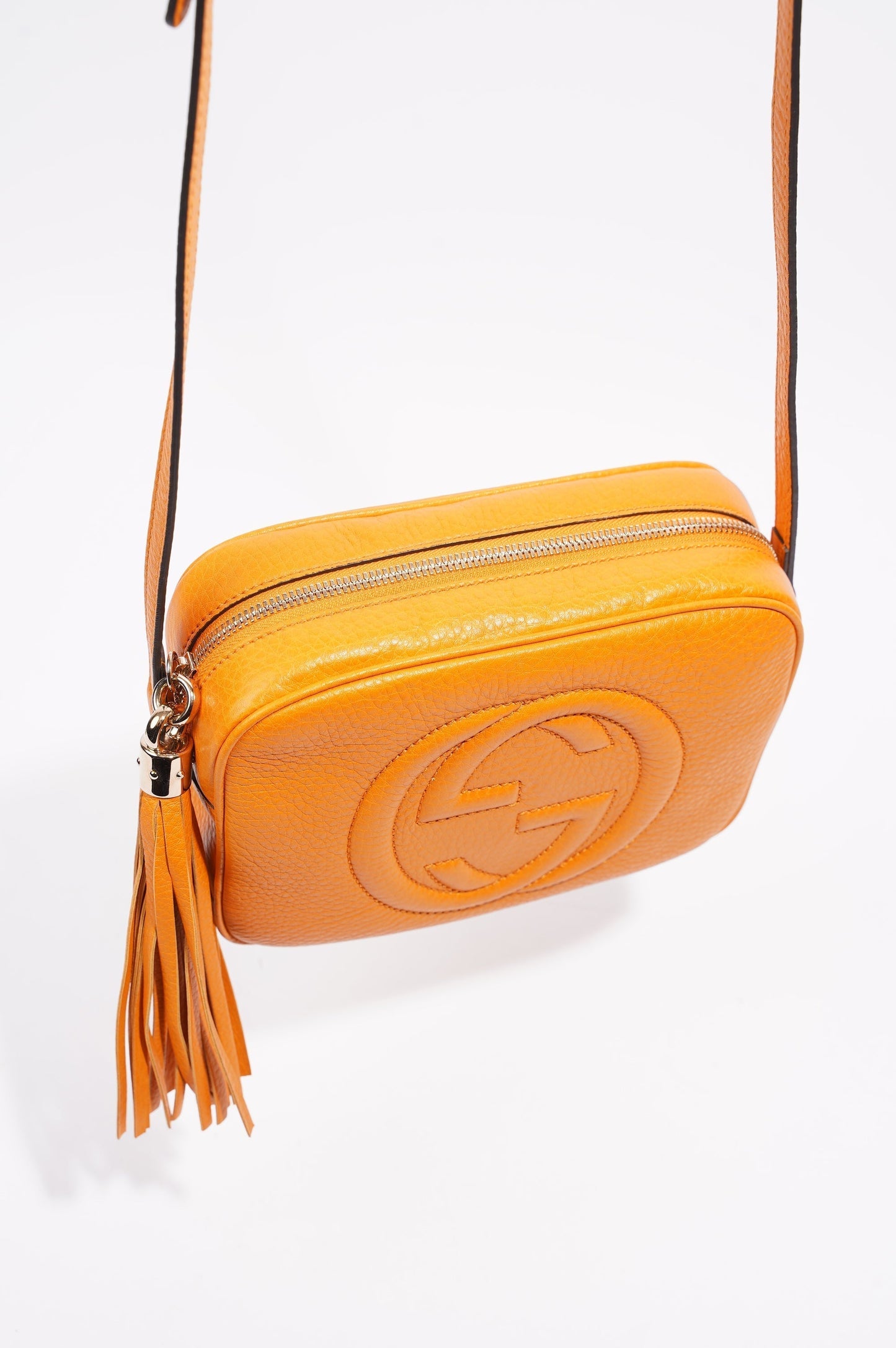 Gucci Womens Soho Disco Bag Orange Small