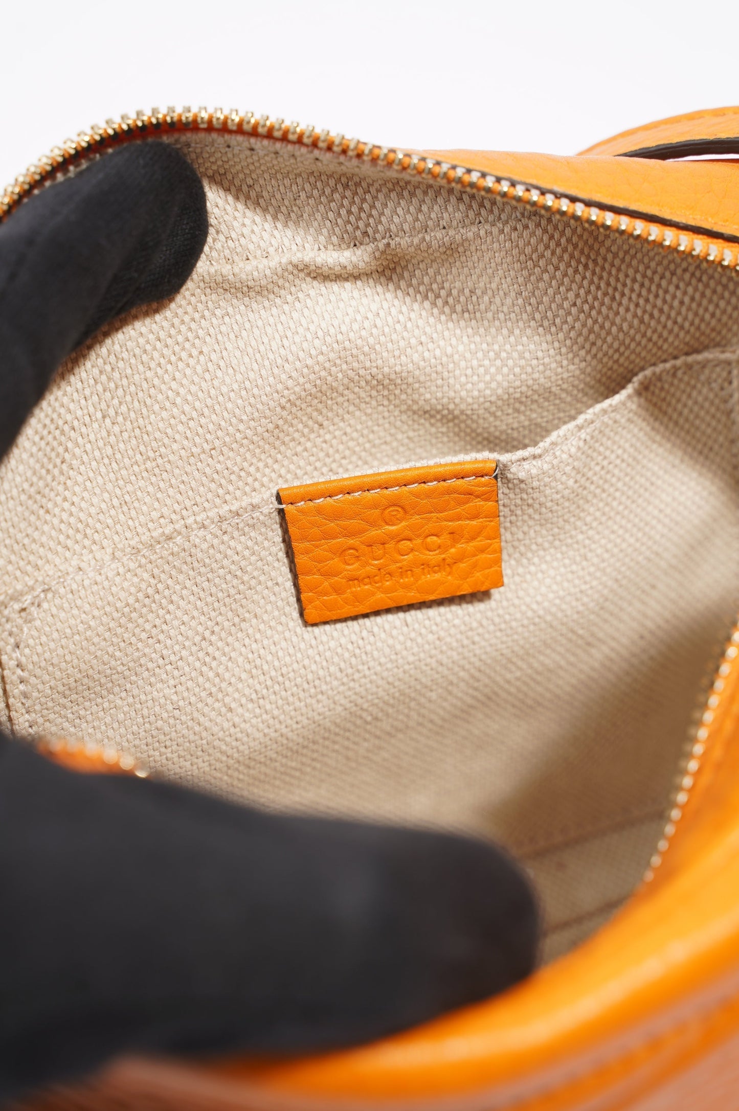 Gucci Womens Soho Disco Bag Orange Small