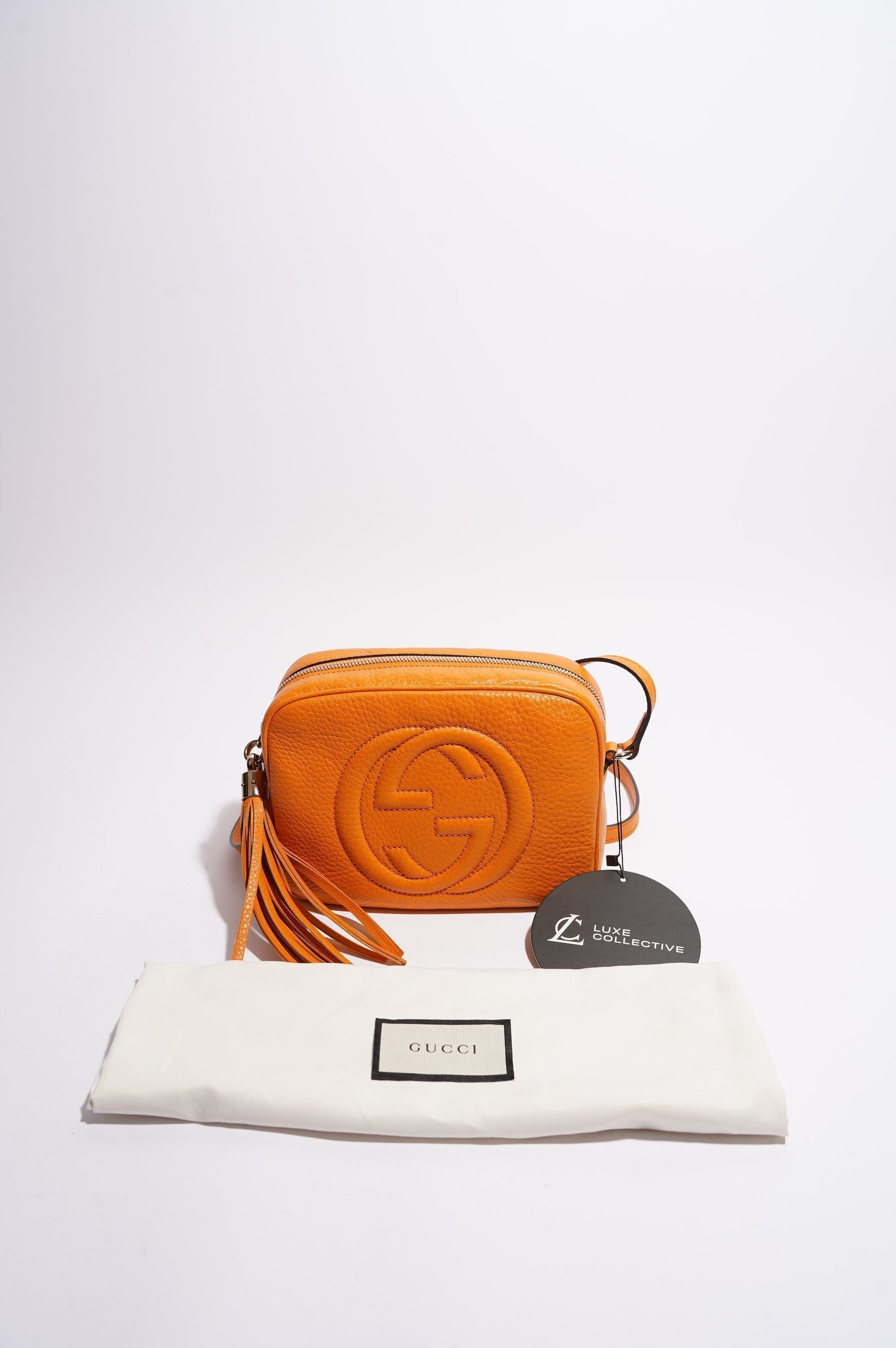 Gucci Womens Soho Disco Bag Orange Small