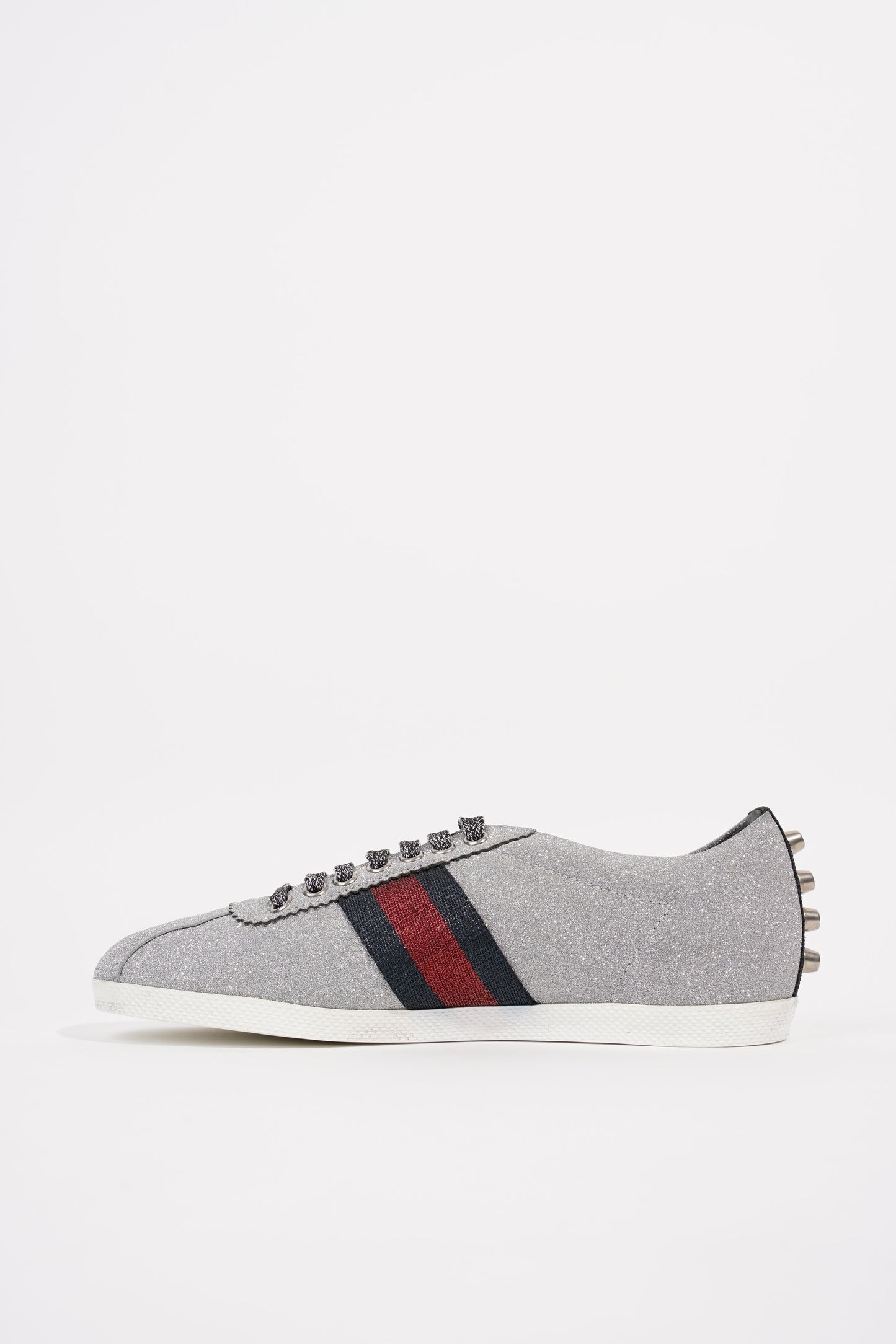 Gucci Womens Bambi Sneaker Silver Glitter EU 38 / UK 5