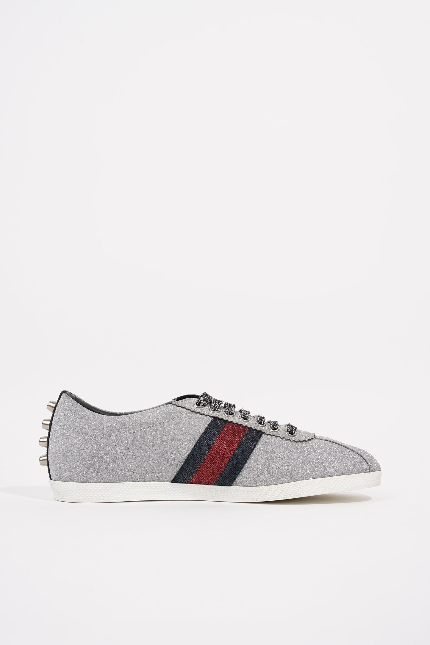 Gucci Womens Bambi Sneaker Silver Glitter EU 38 / UK 5
