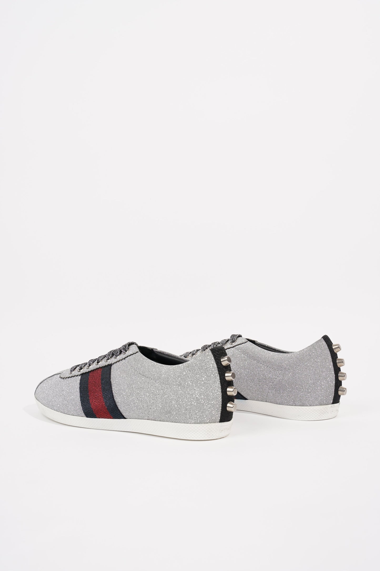 Gucci Womens Bambi Sneaker Silver Glitter EU 38 / UK 5