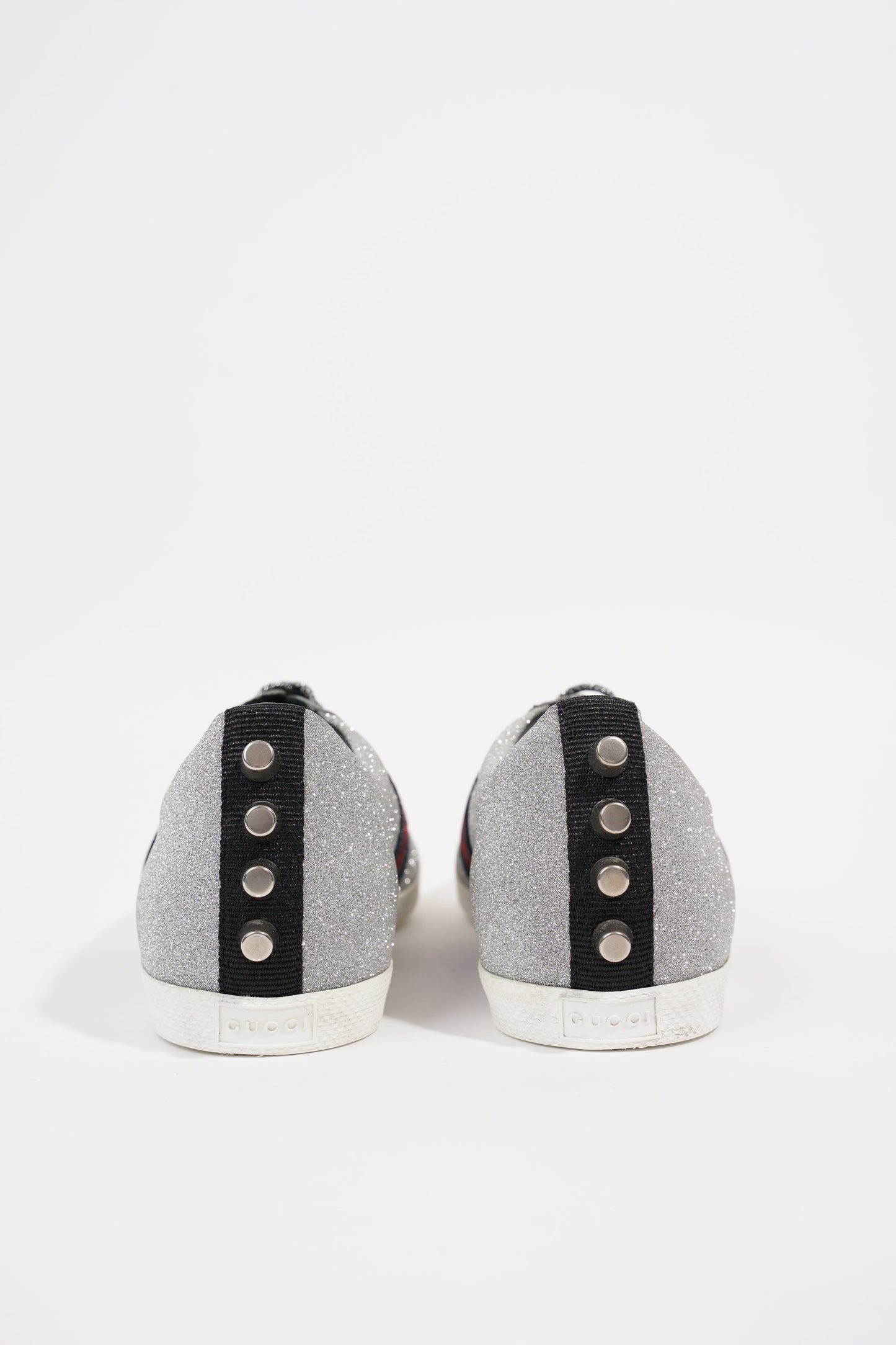 Gucci Womens Bambi Sneaker Silver Glitter EU 38 / UK 5