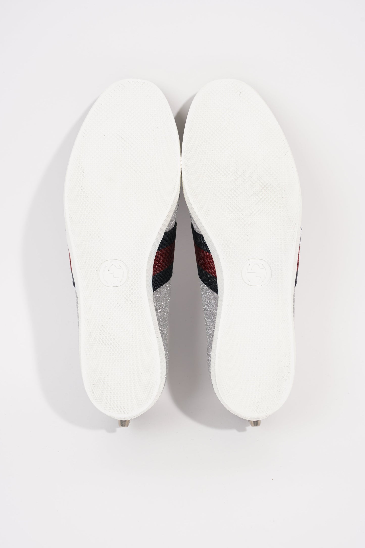 Gucci Womens Bambi Sneaker Silver Glitter EU 38 / UK 5