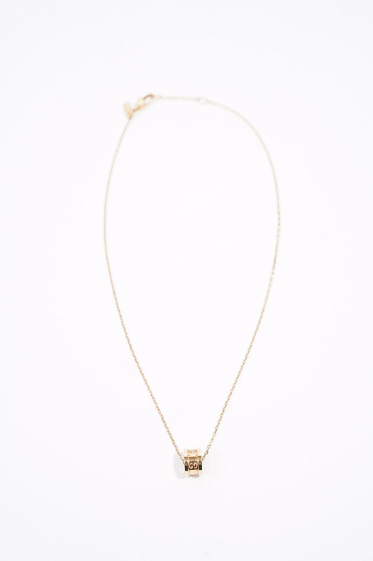 Gucci Womens GG Icon Necklace 18k Gold