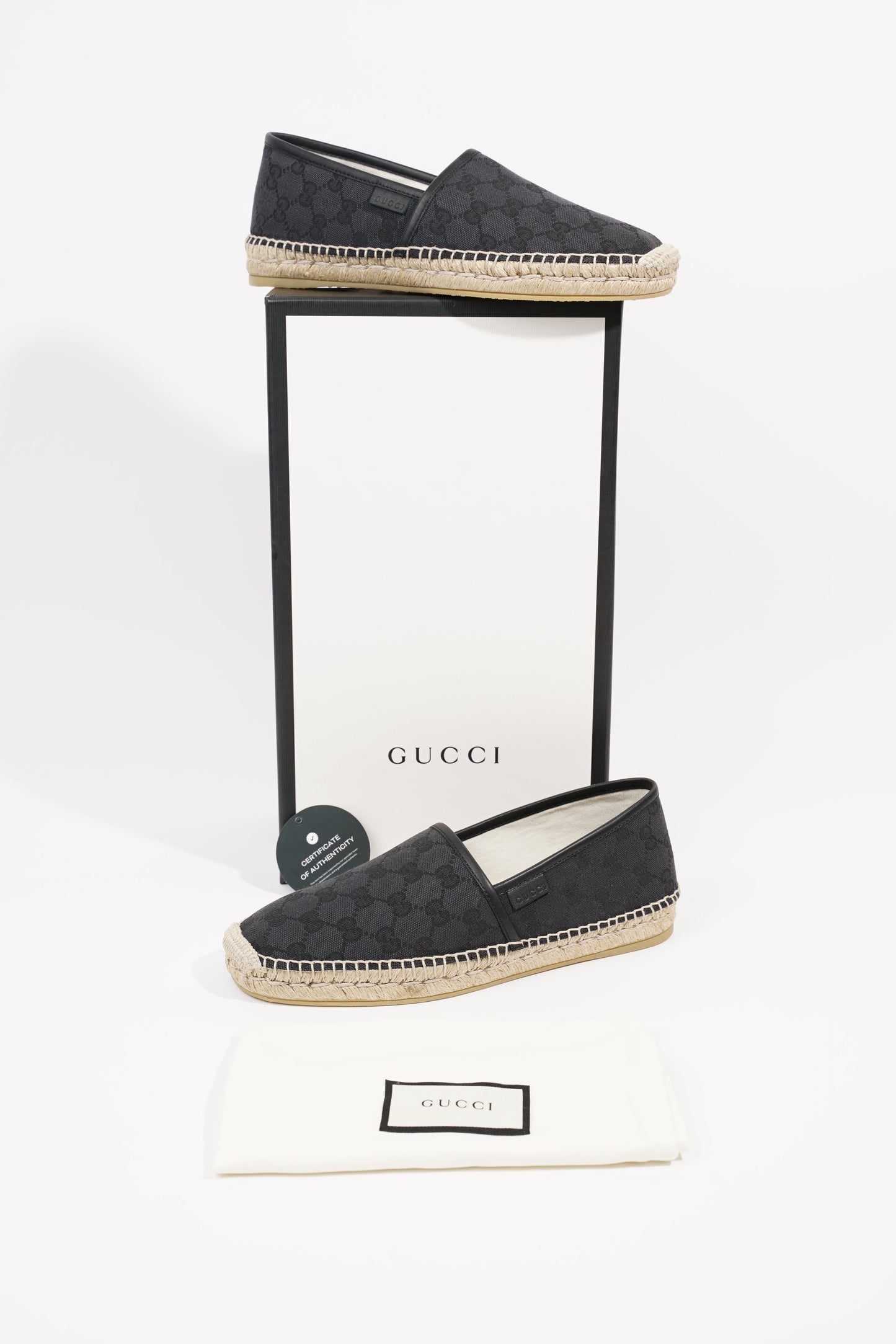 Gucci Womens Espadrilles Black EU 39.5 / UK 6.5