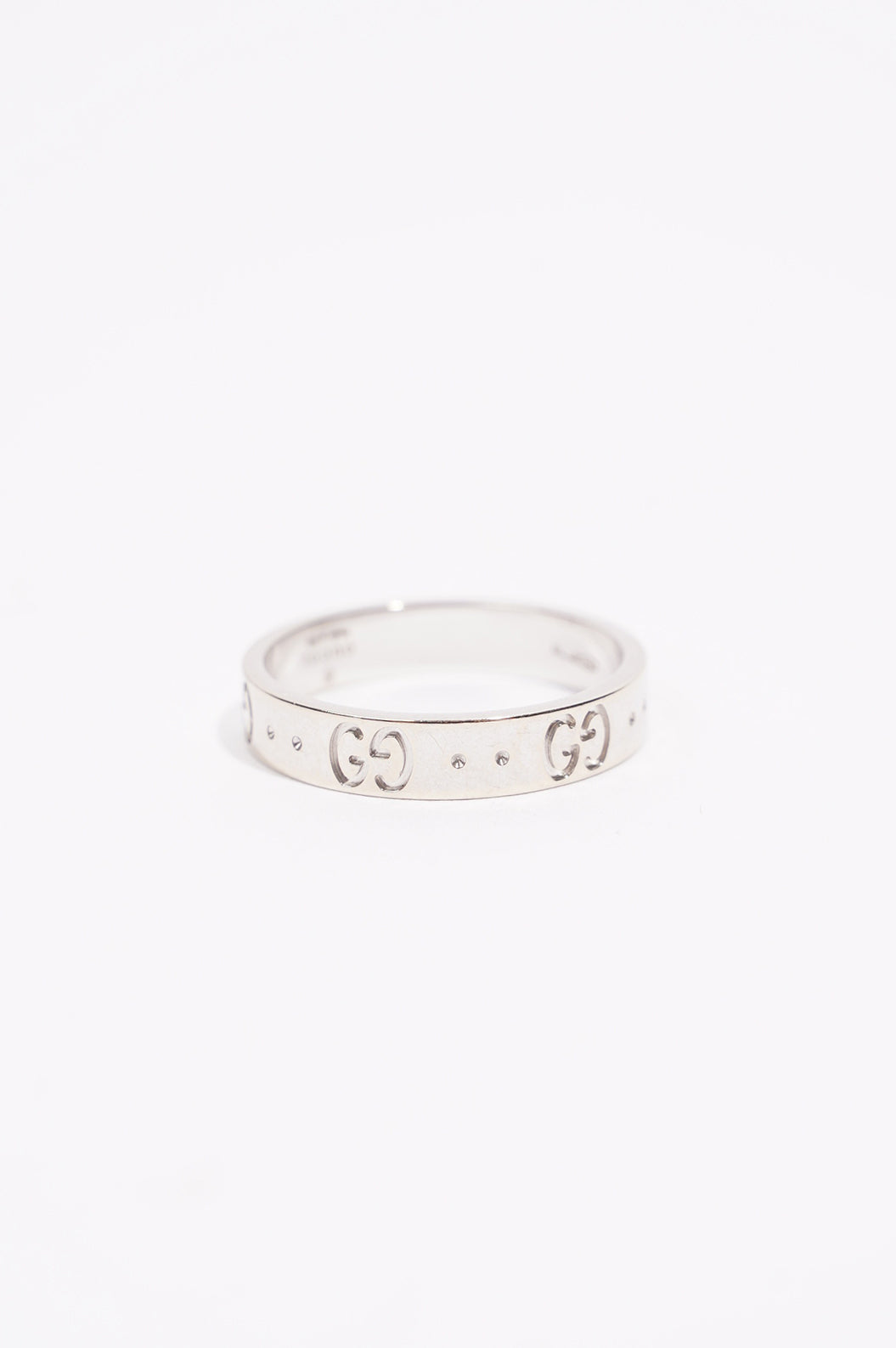 Gucci Mens GG Icon Ring Silver 56