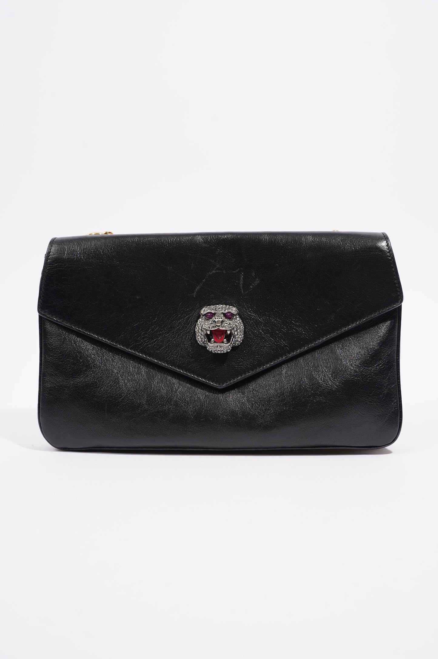 Gucci Womens Thiara Double Bag Black / Python