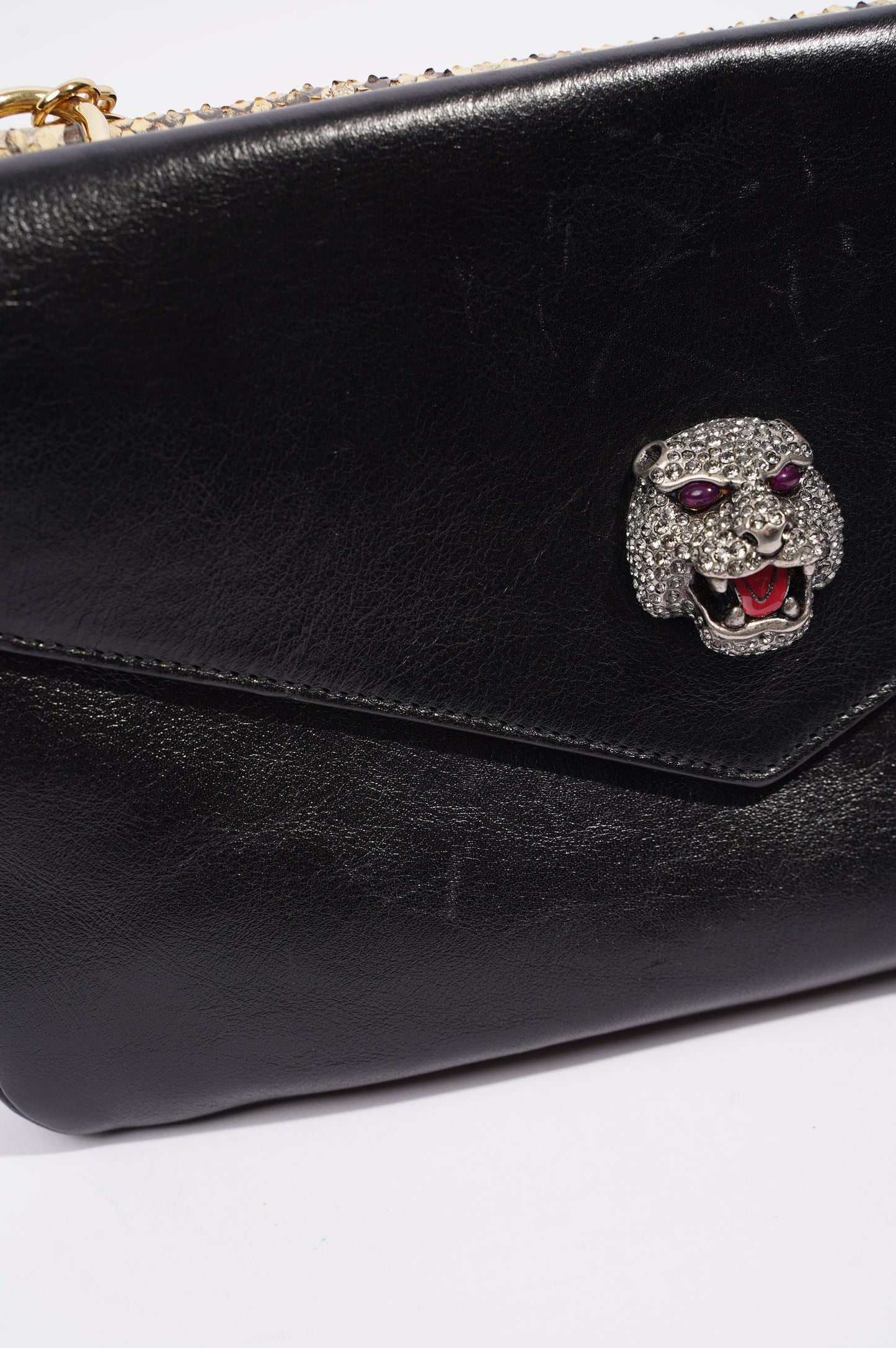 Gucci Womens Thiara Double Bag Black / Python