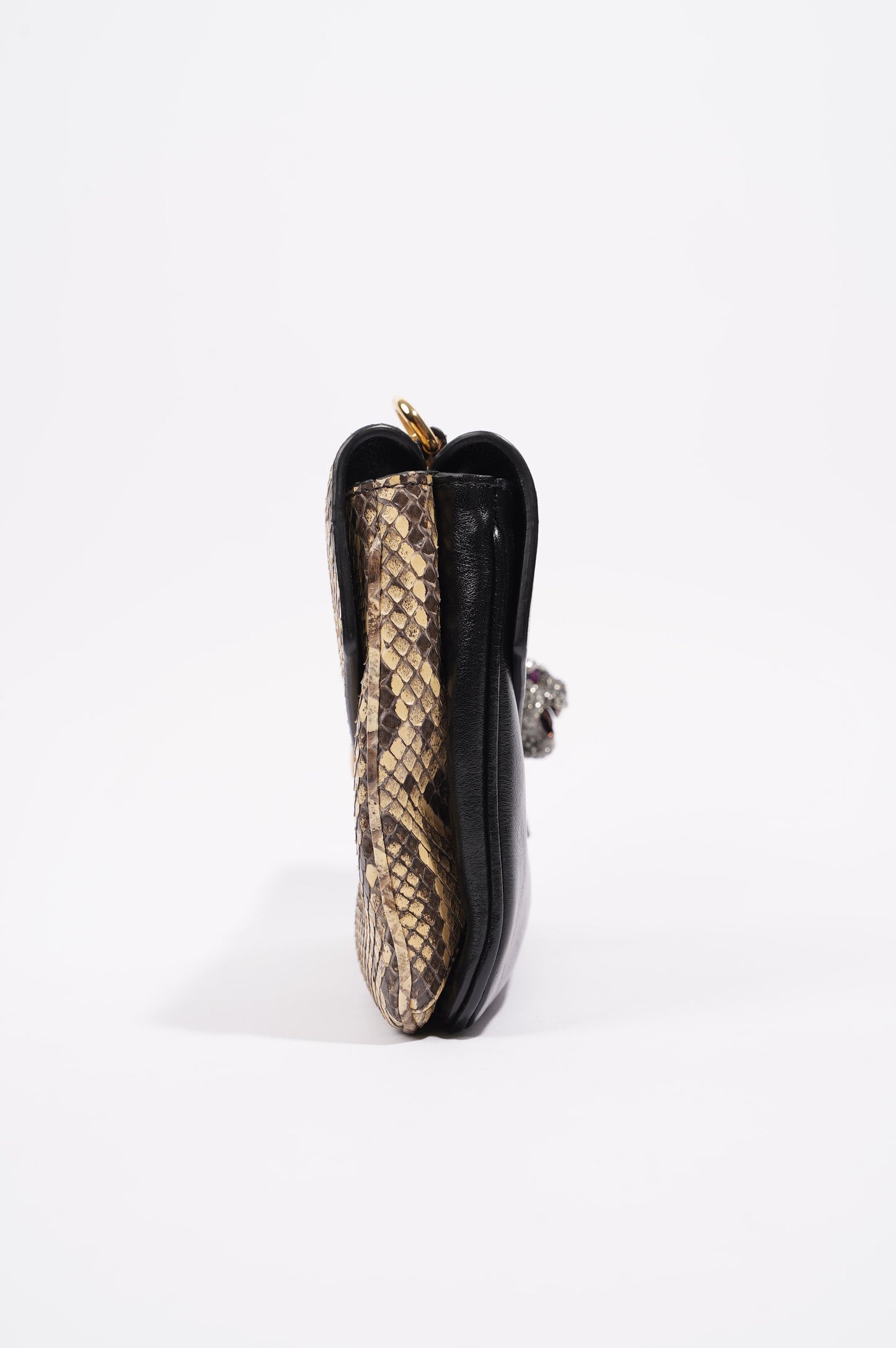 Gucci Womens Thiara Double Bag Black / Python