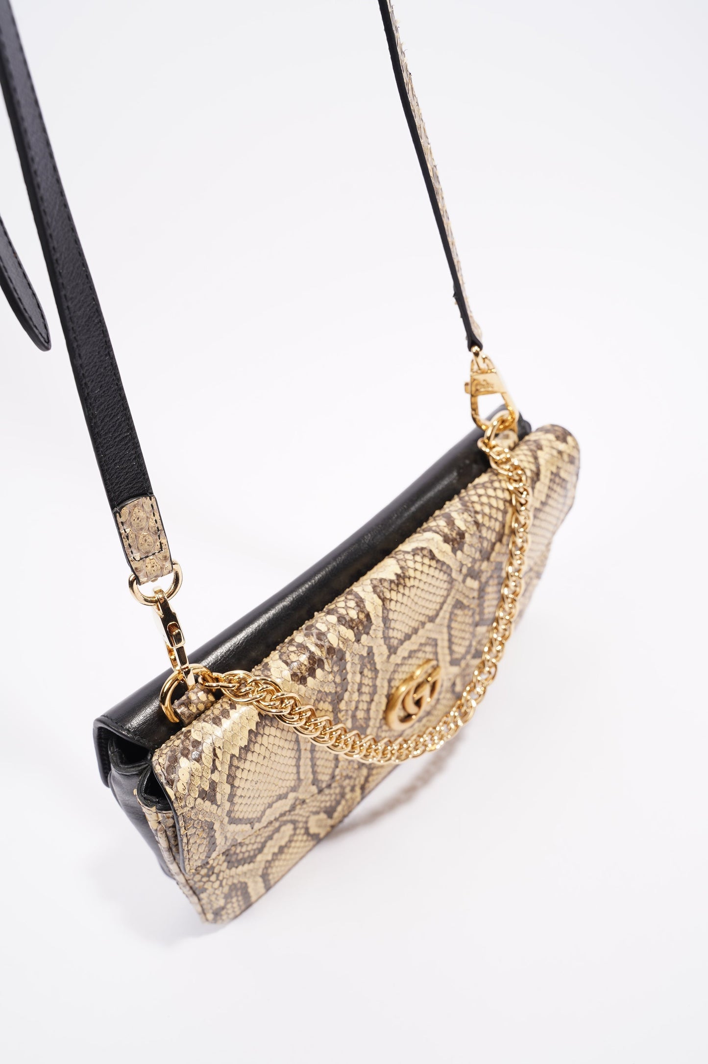 Gucci Womens Thiara Double Bag Black / Python