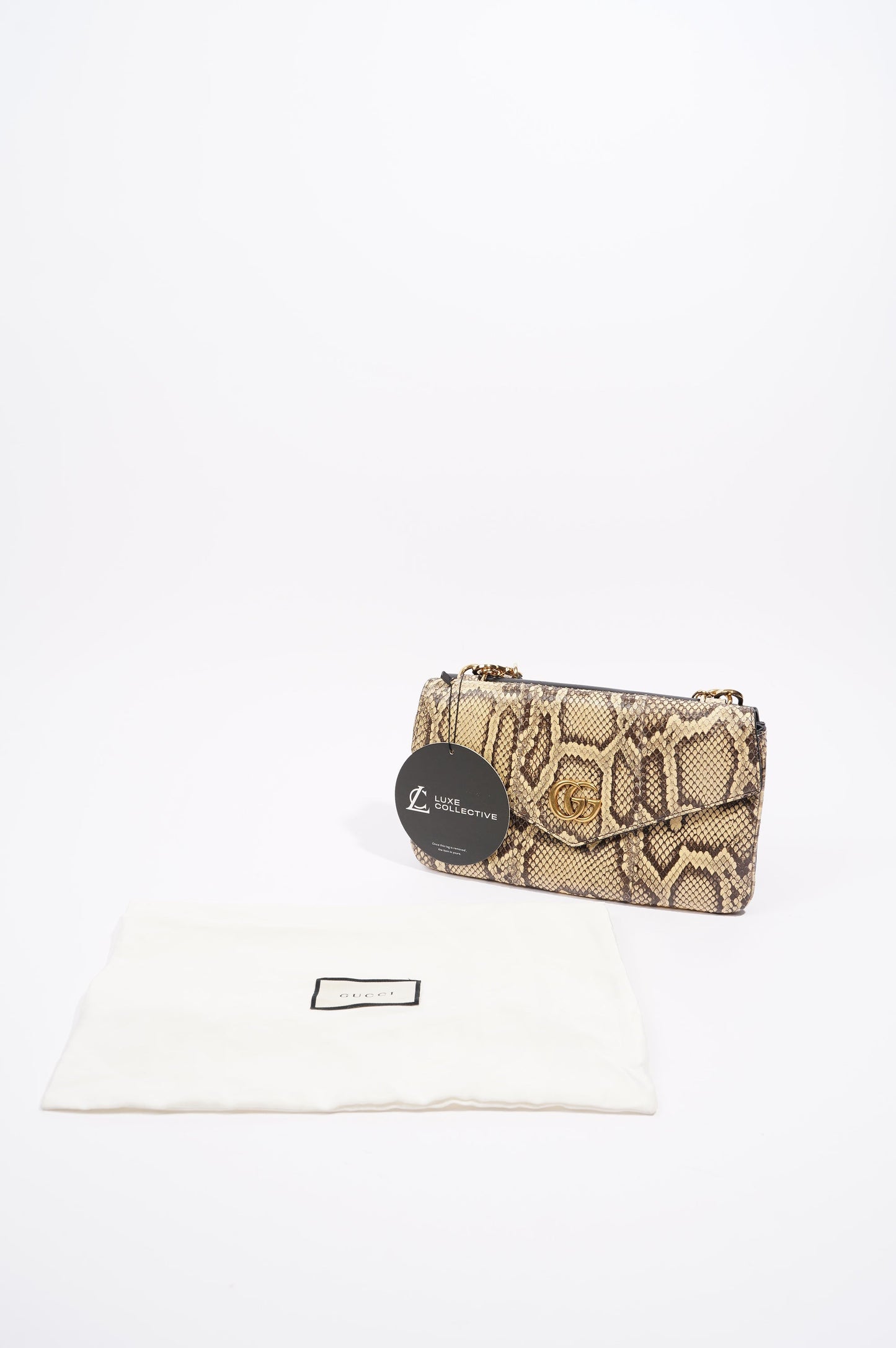 Gucci Womens Thiara Double Bag Black / Python
