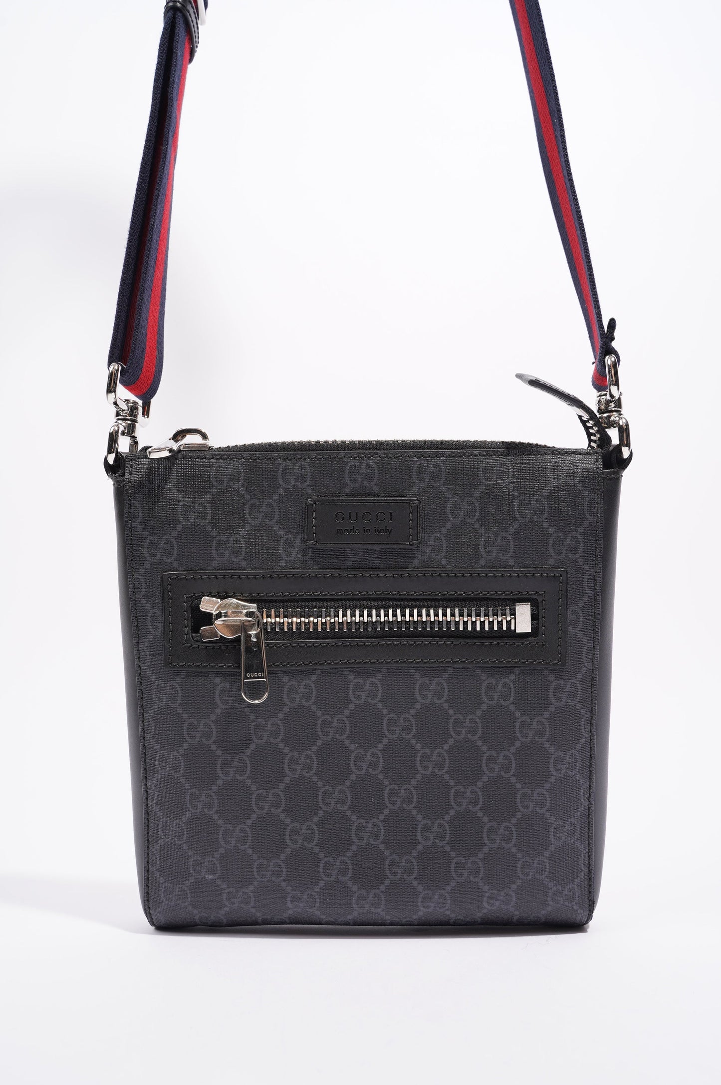 Gucci Mens GG Messenger Bag Black Small