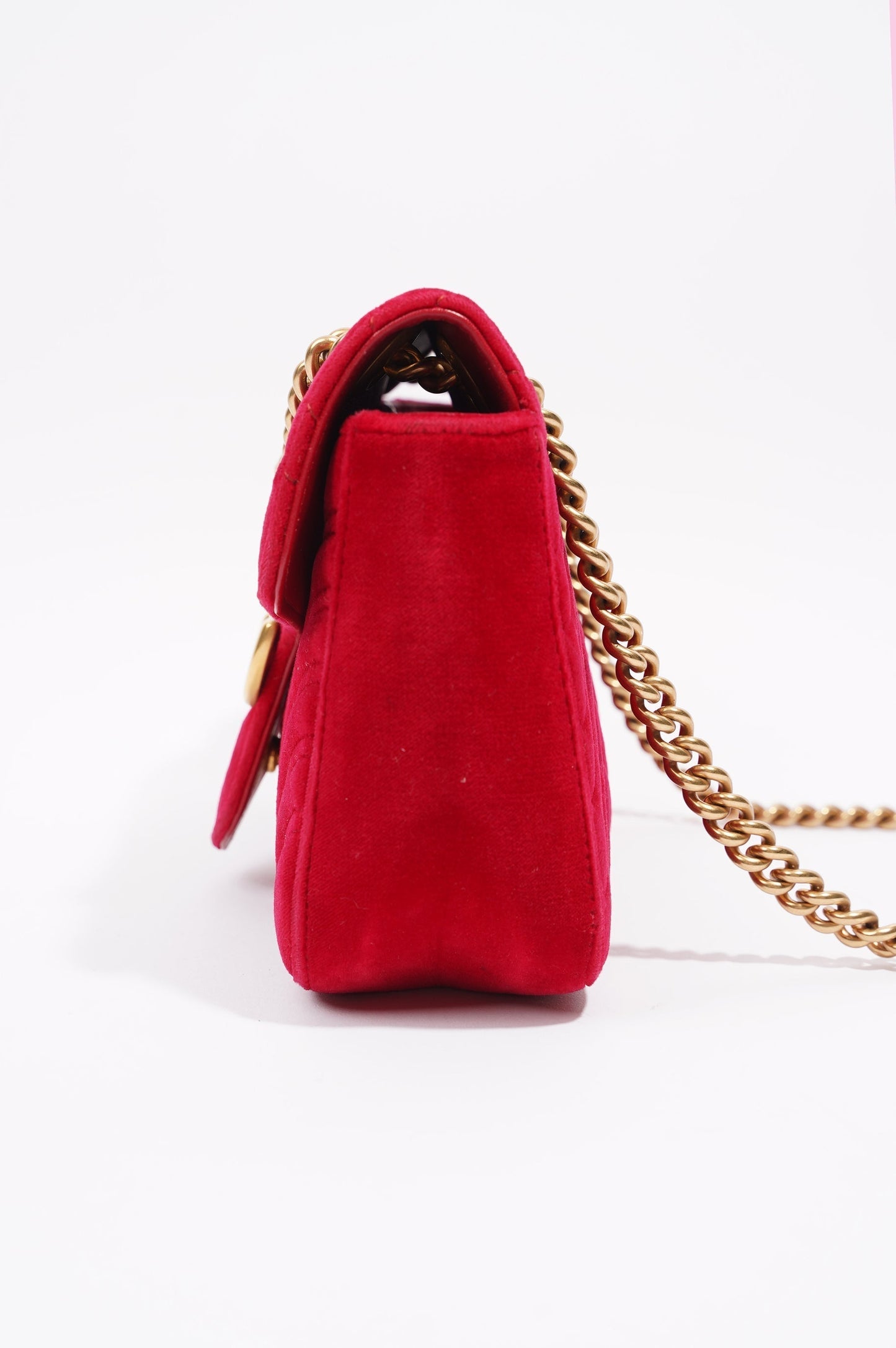 Gucci GG Marmont Black Red Velvet Small