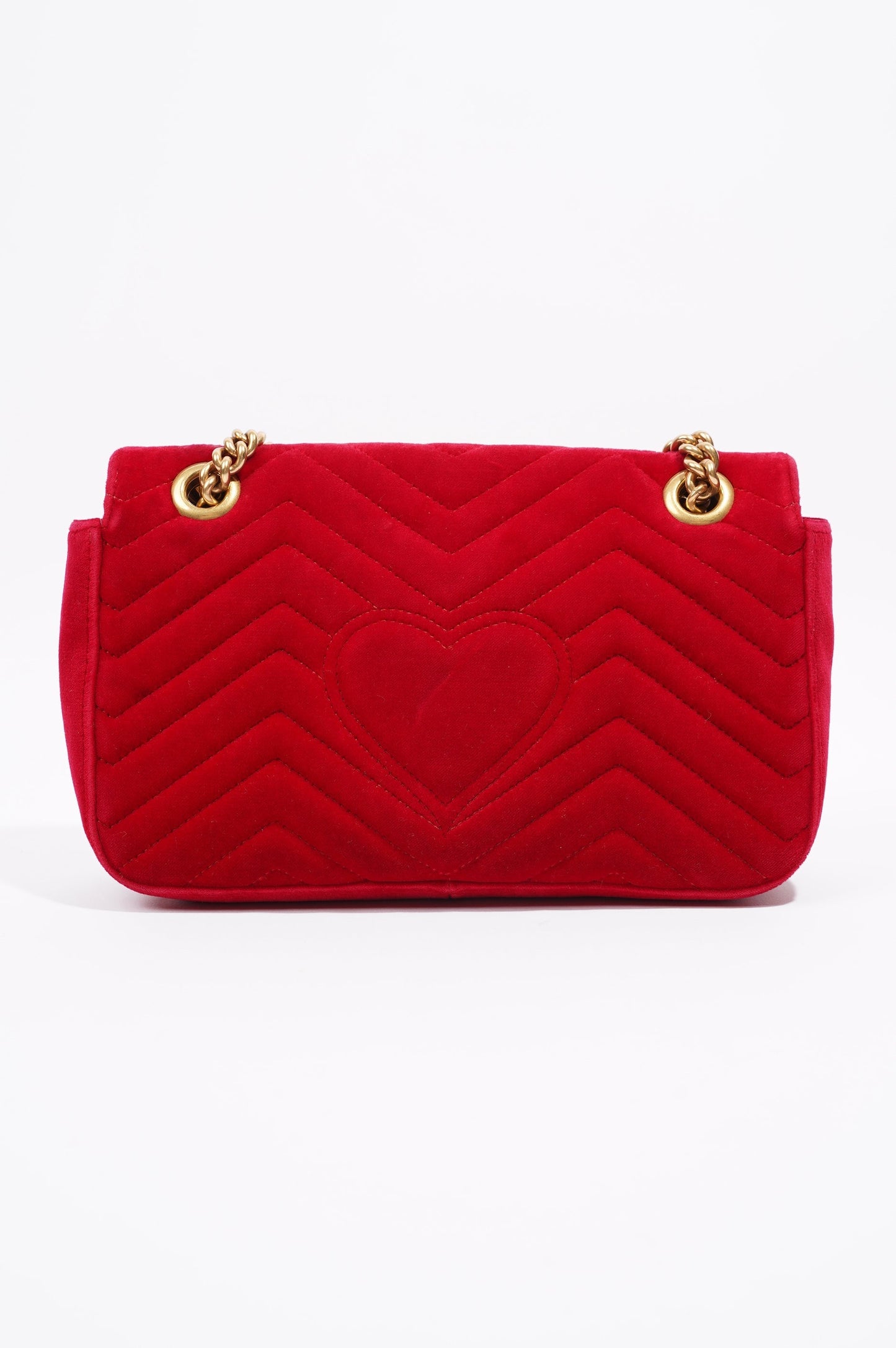 Gucci GG Marmont Black Red Velvet Small