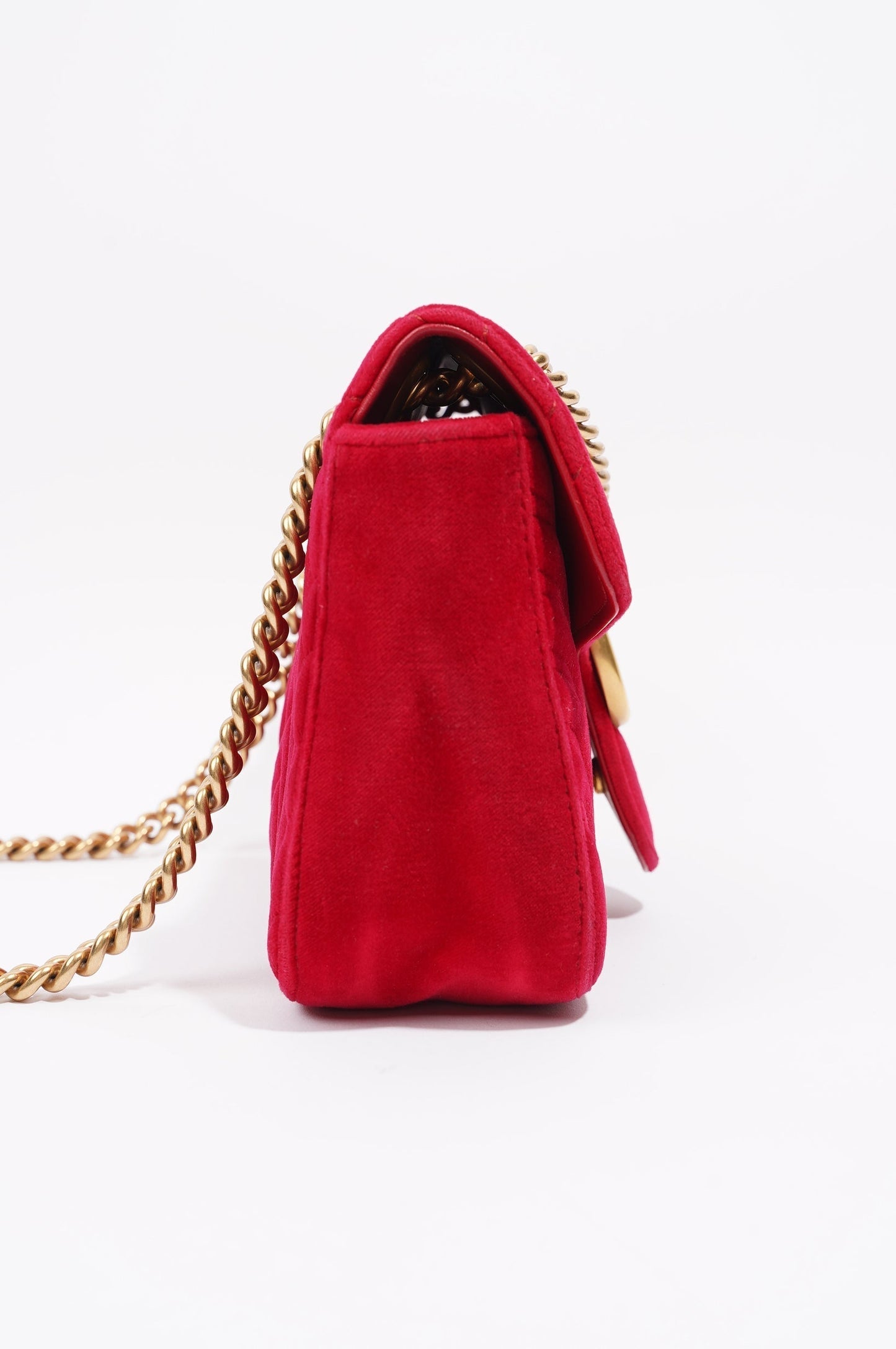 Gucci GG Marmont Black Red Velvet Small