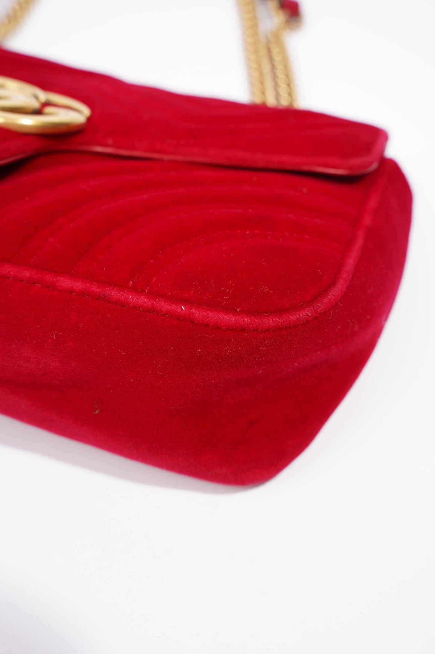 Gucci GG Marmont Black Red Velvet Small
