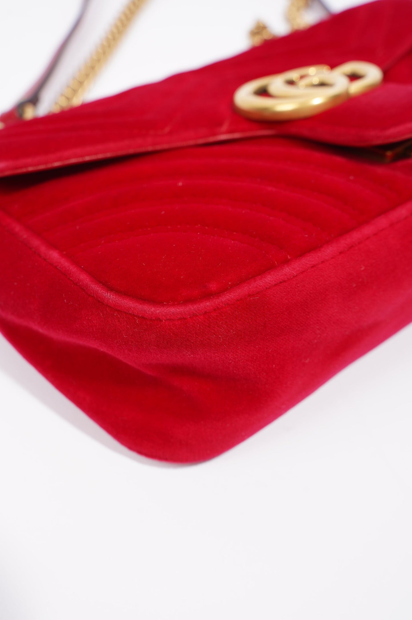 Gucci GG Marmont Black Red Velvet Small