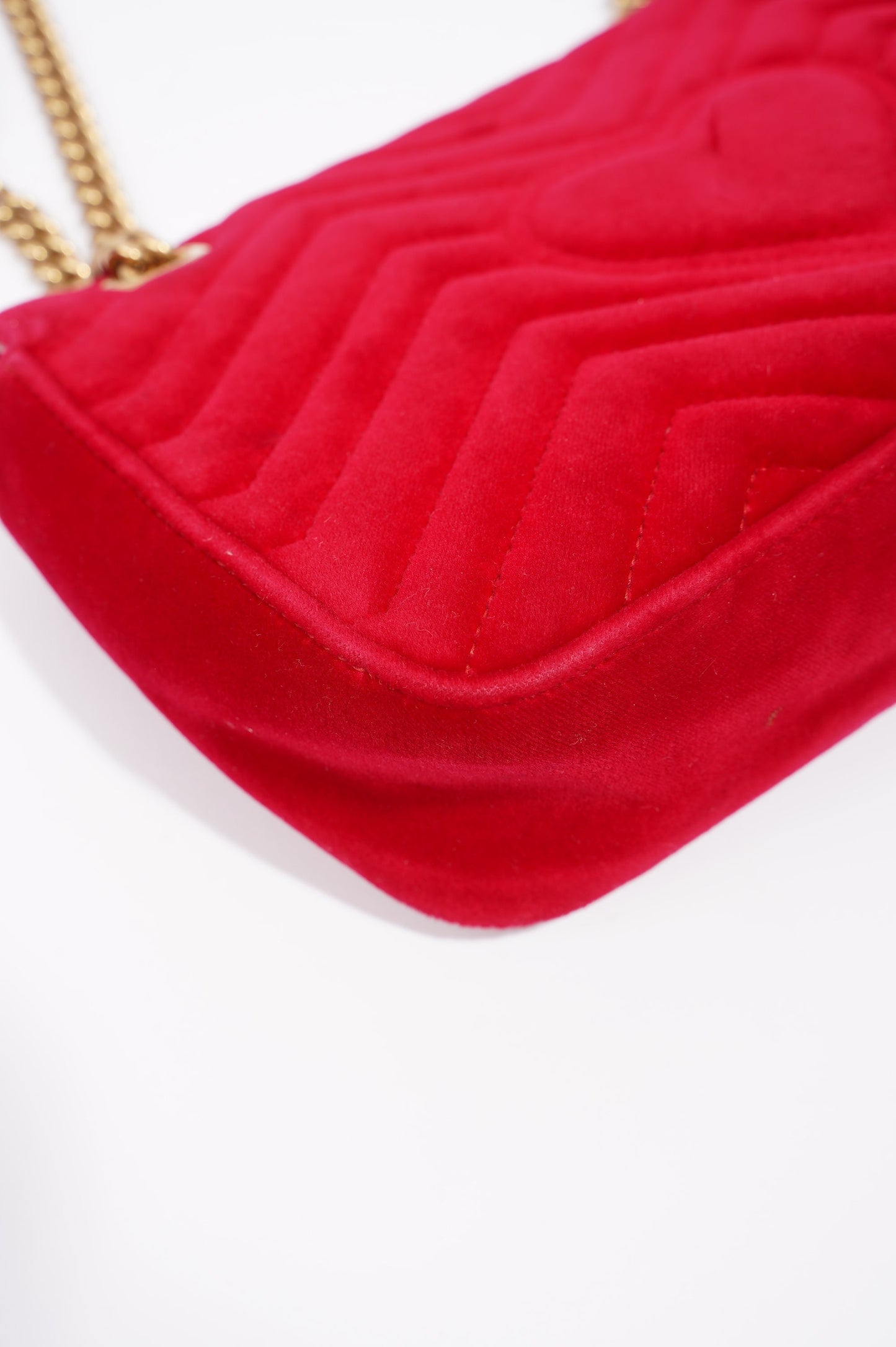 Gucci GG Marmont Black Red Velvet Small