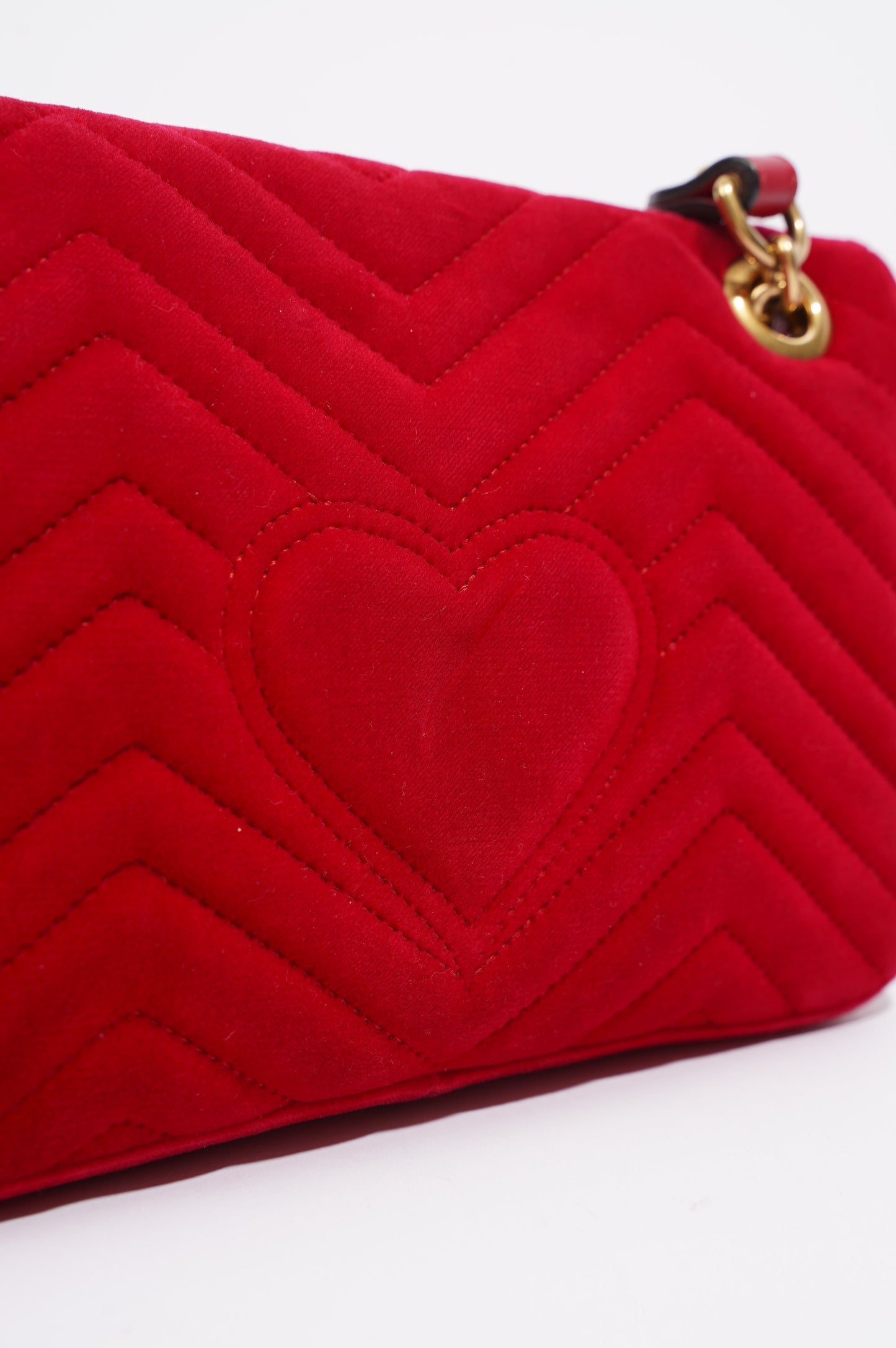 Gucci GG Marmont Black Red Velvet Small