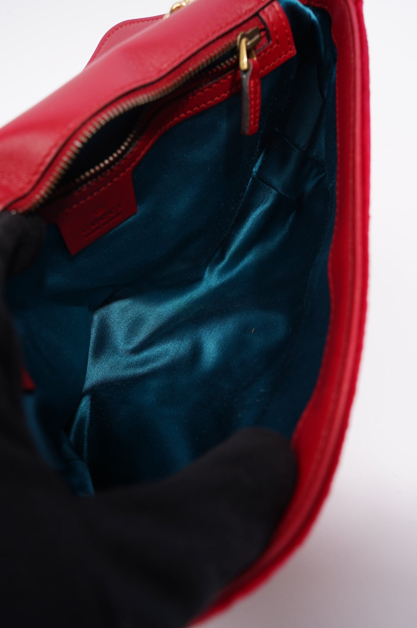 Gucci GG Marmont Black Red Velvet Small