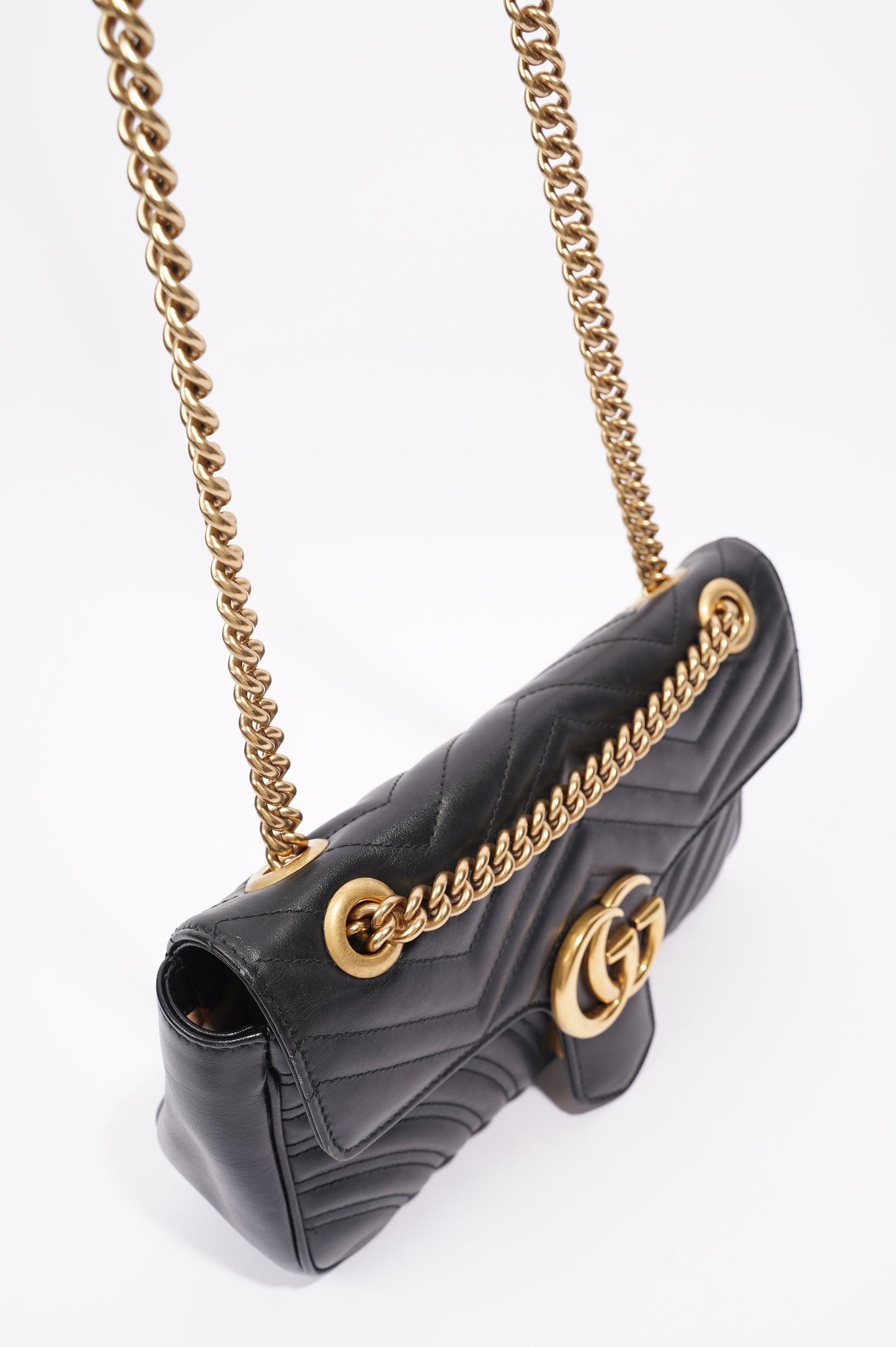 Gucci GG Marmont Bag Black Leather Small