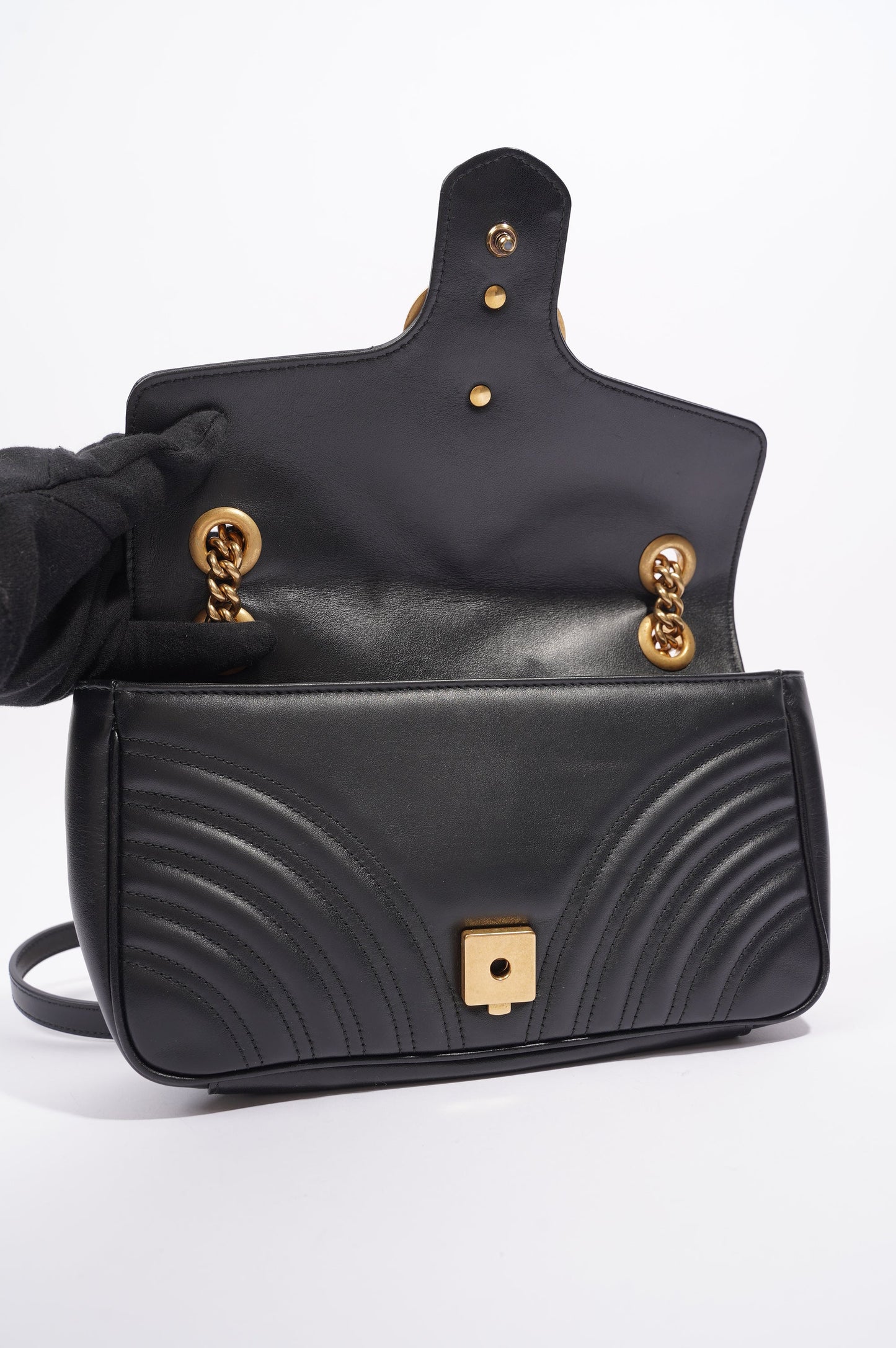 Gucci GG Marmont Bag Black Leather Small