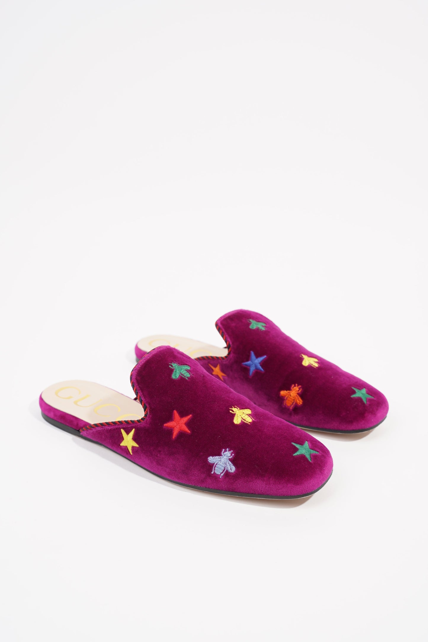 Gucci Womens Princetown Mule Purple Velvet EU 37 / UK 4