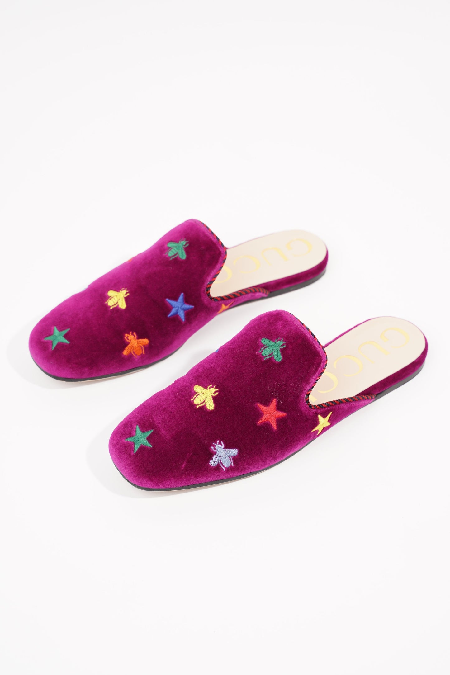 Gucci Womens Princetown Mule Purple Velvet EU 37 / UK 4