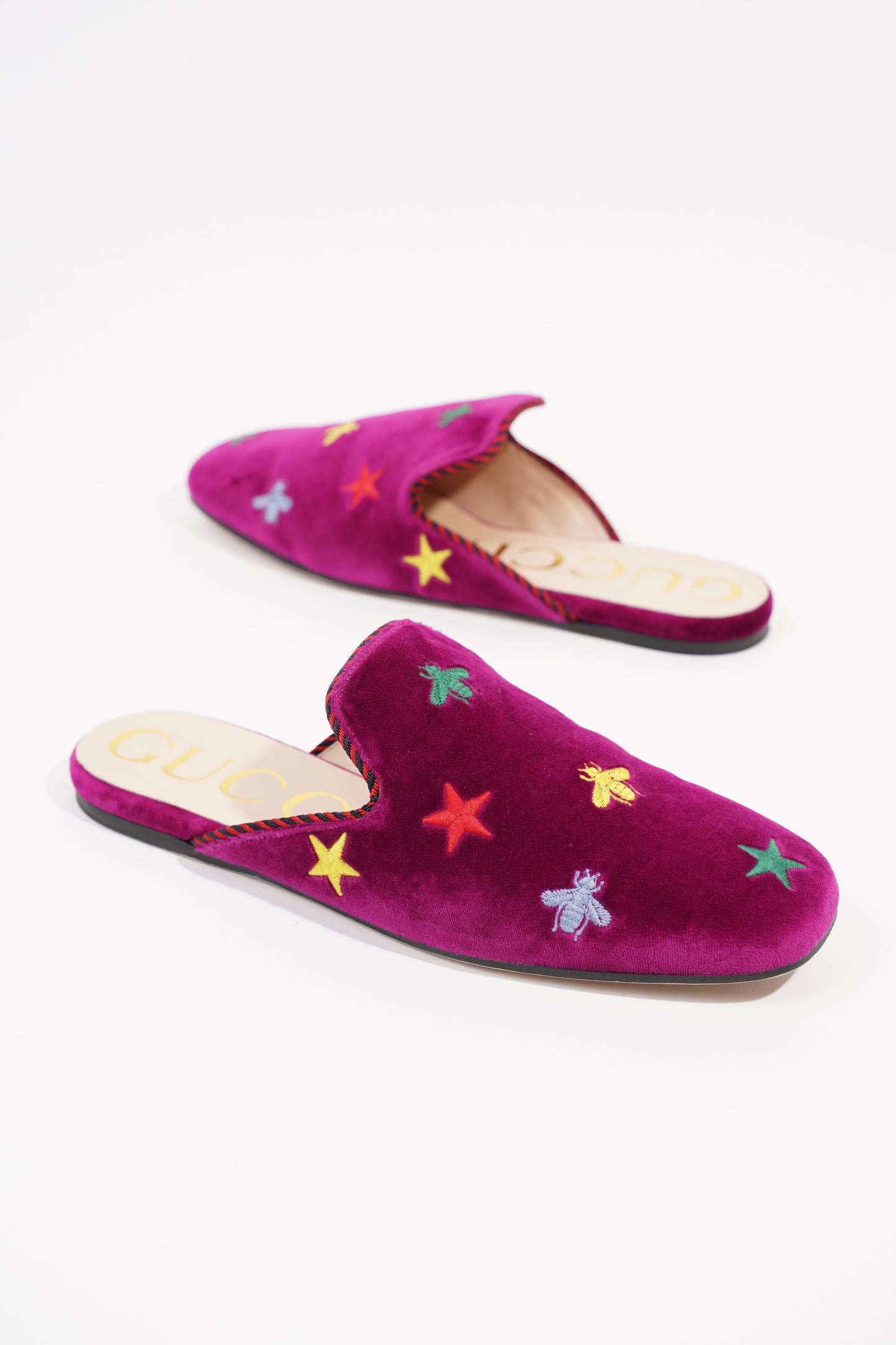 Gucci Womens Princetown Mule Purple Velvet EU 37 / UK 4