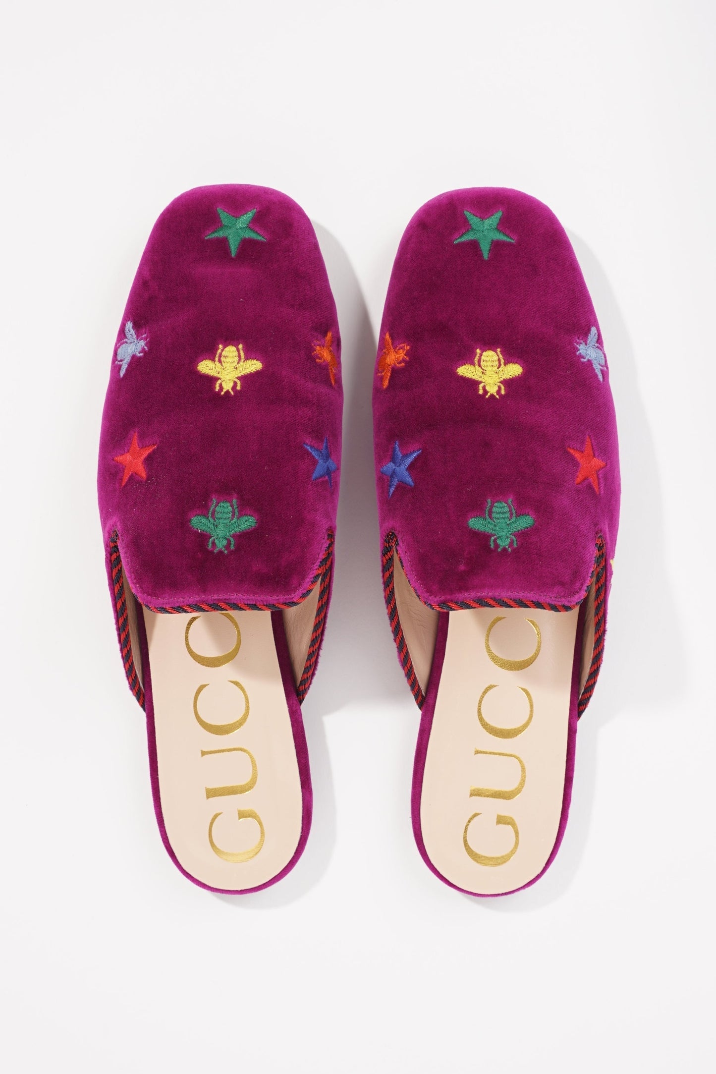 Gucci Womens Princetown Mule Purple Velvet EU 37 / UK 4