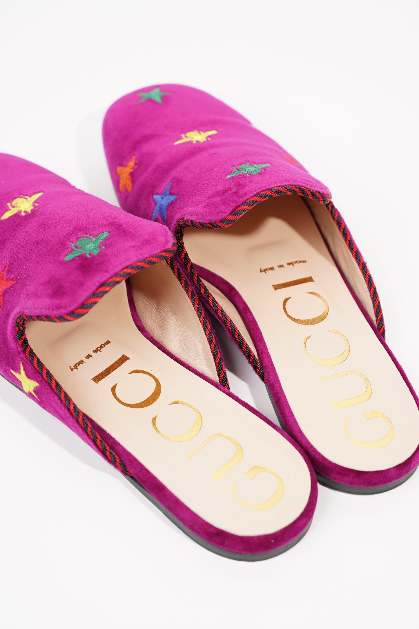 Gucci Womens Princetown Mule Purple Velvet EU 37 / UK 4