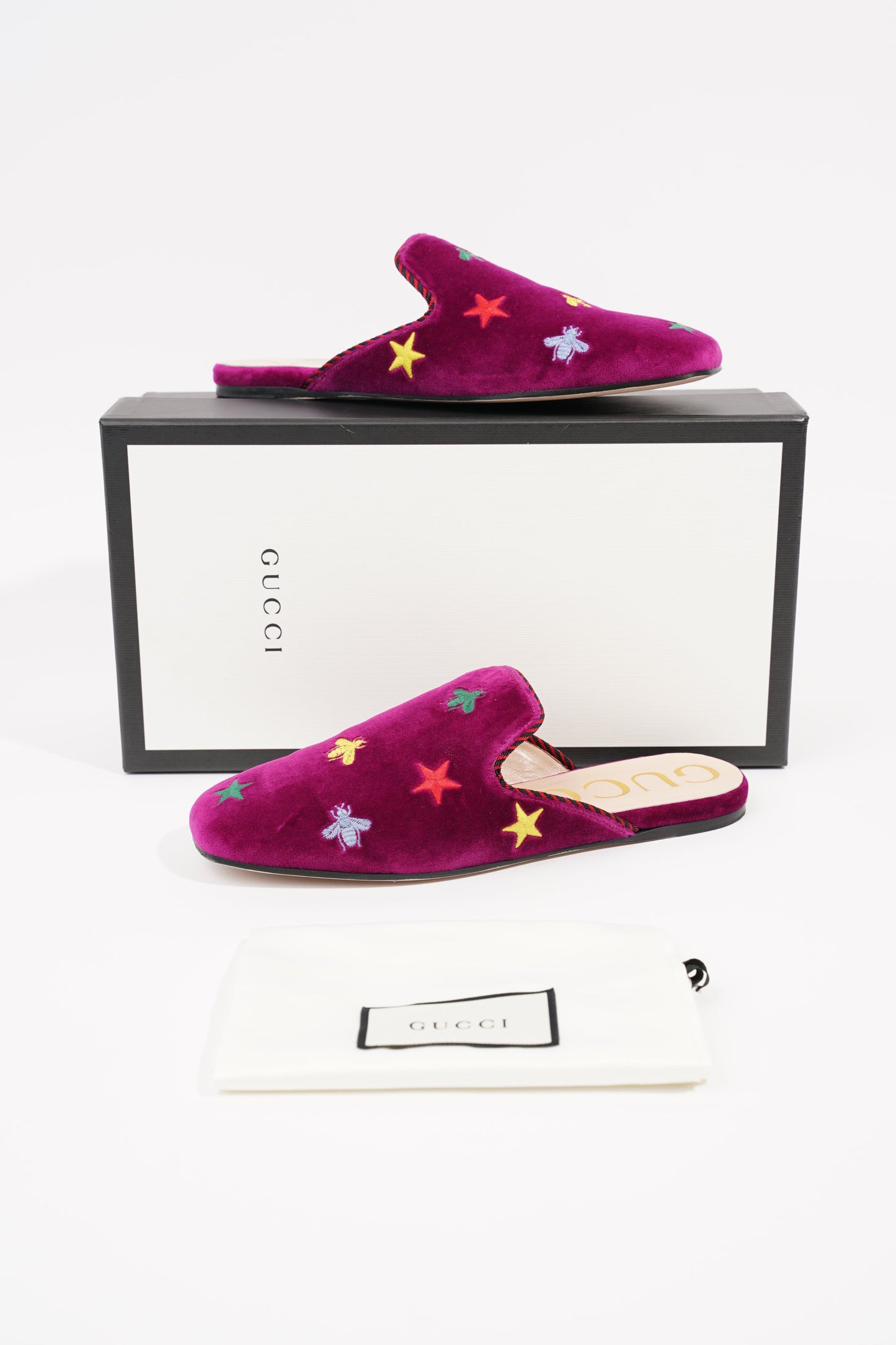 Gucci Womens Princetown Mule Purple Velvet EU 37 / UK 4