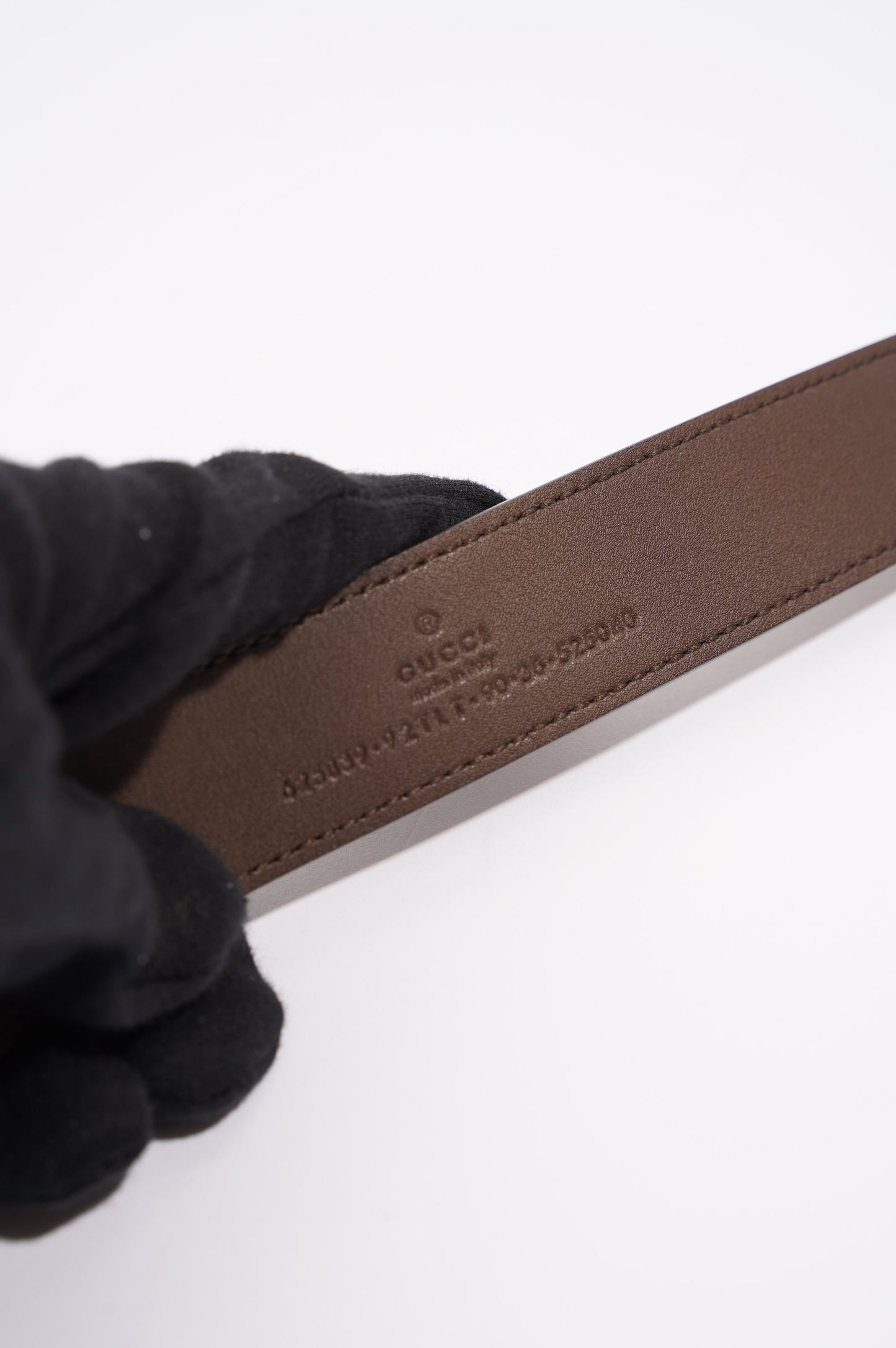 Gucci Womens GG with Double G Belt Supreme / Brown Leather / Canvas 90