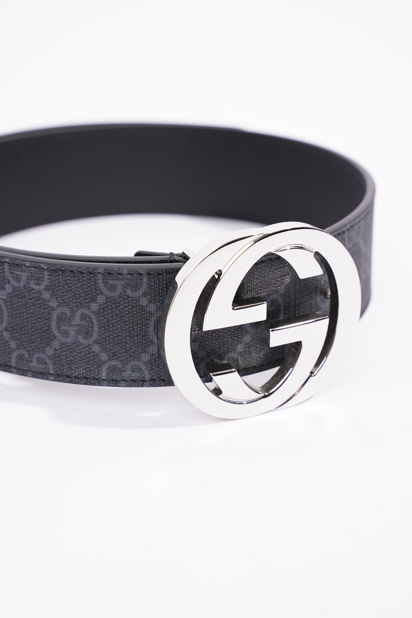 Gucci Mens Interlocking Belt Black 75cm / 30"