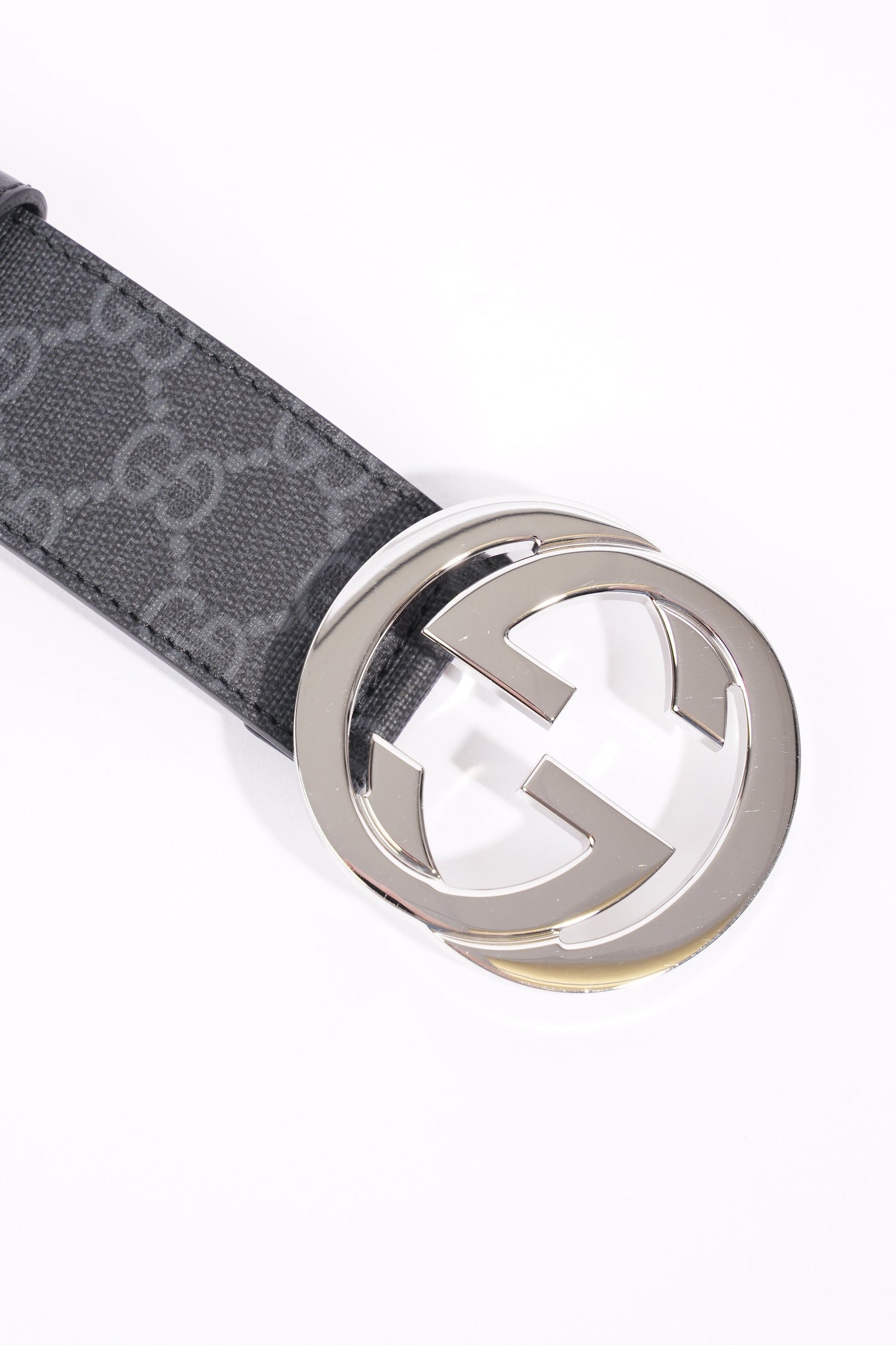Gucci Mens Interlocking Belt Black 75cm / 30"