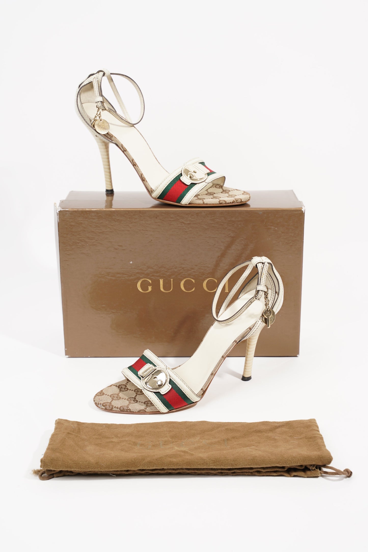 Gucci Womens Strap Sandal White Supreme EU 40 UK 7
