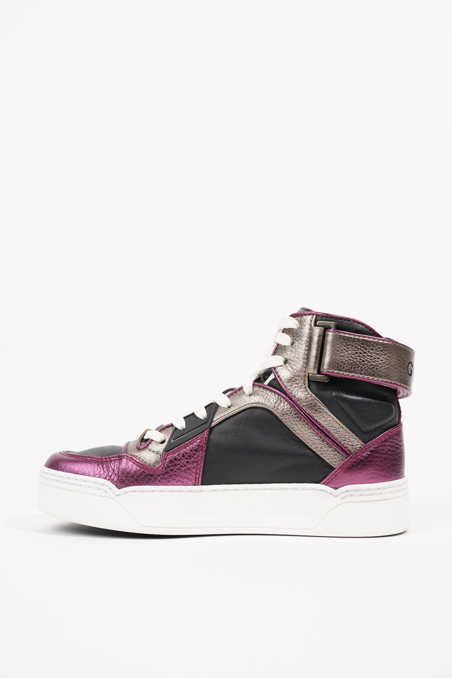 Gucci Womens High Top Sneaker Bronze / Purple EU 35.5 / UK 2.5