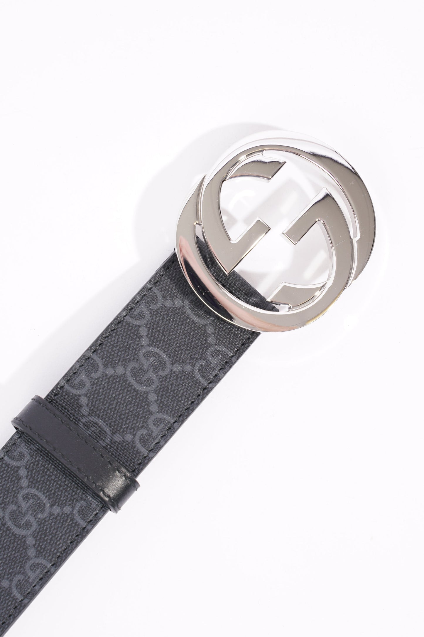 Gucci Mens Interlocking Belt Black 75cm / 30"