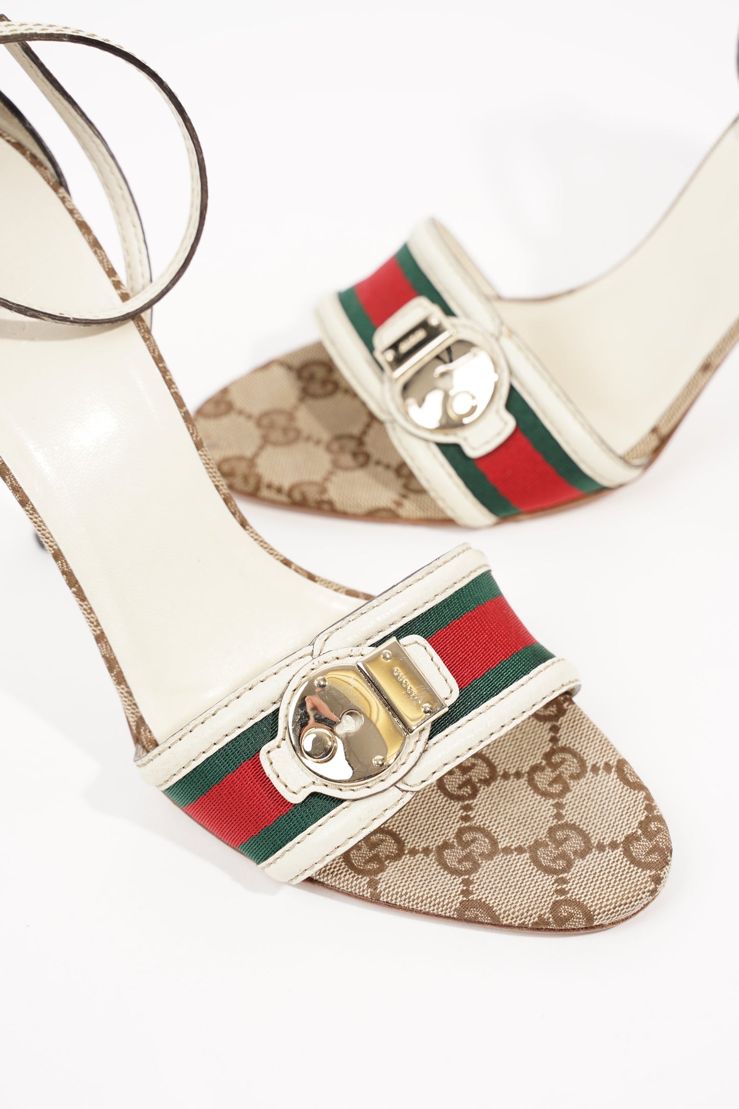 Gucci Womens Strap Sandal White Supreme EU 40 UK 7