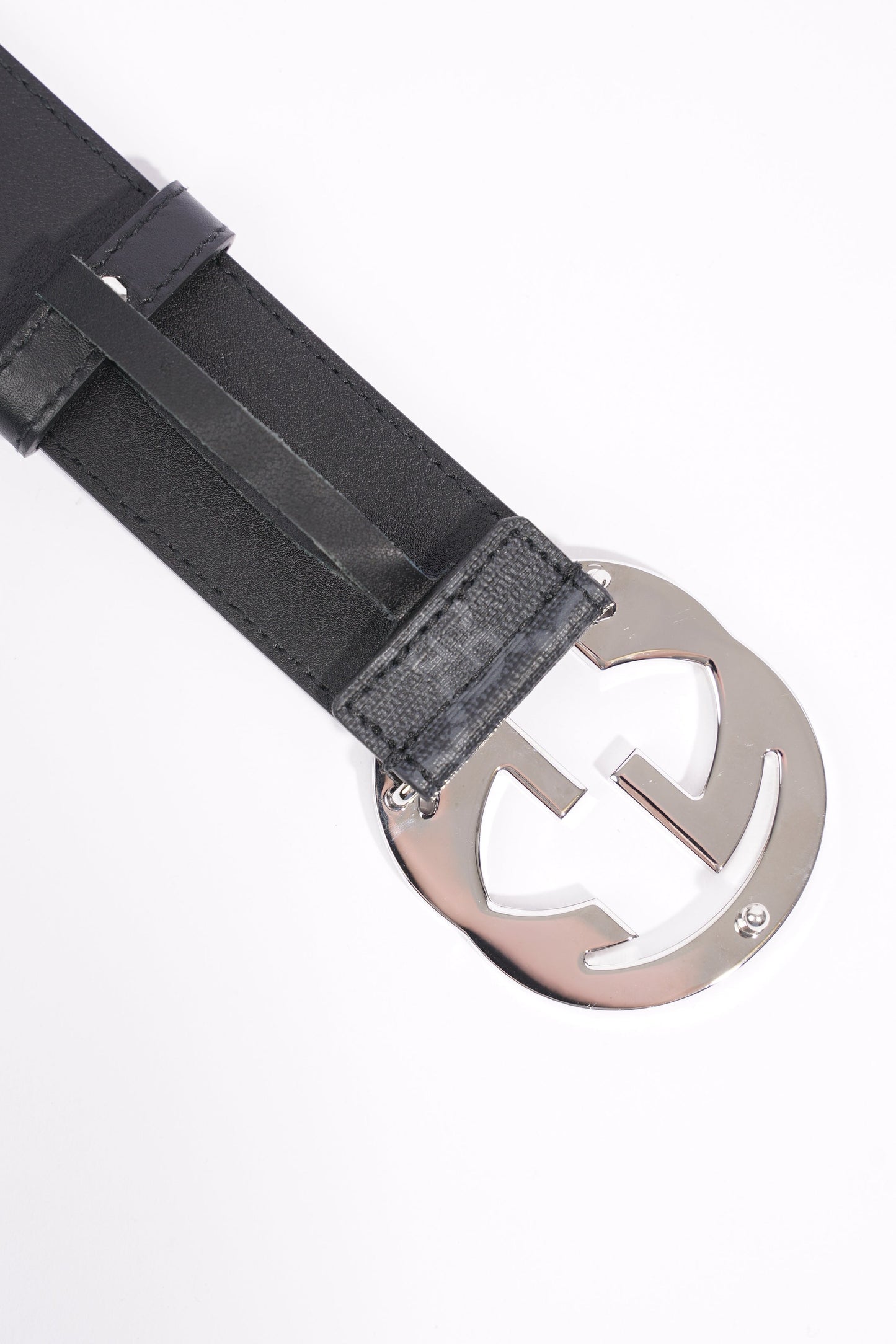 Gucci Mens Interlocking Belt Black 75cm / 30"